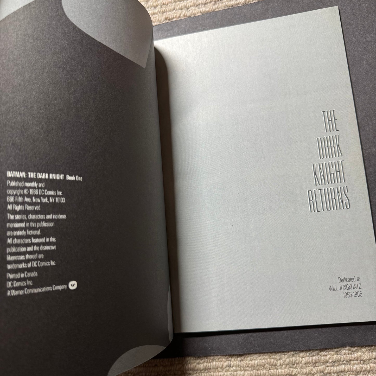 Batman: The Dark Knight Returns 1/ 1st Print/ Copper Age Dc Comics 1986