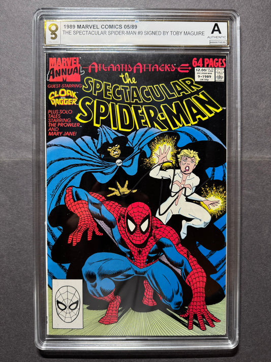 Spectacular Spider-Man Annual 9/ Signed By Tobey Maguire/ Graded And Certified