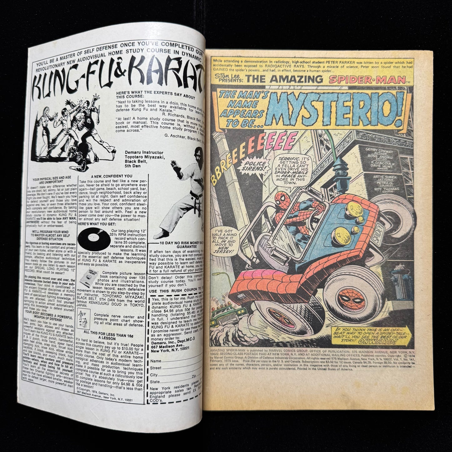 Amazing Spider-Man 141 - 1st App Of The 2nd Mysterio - Bronze Age Marvel 1975