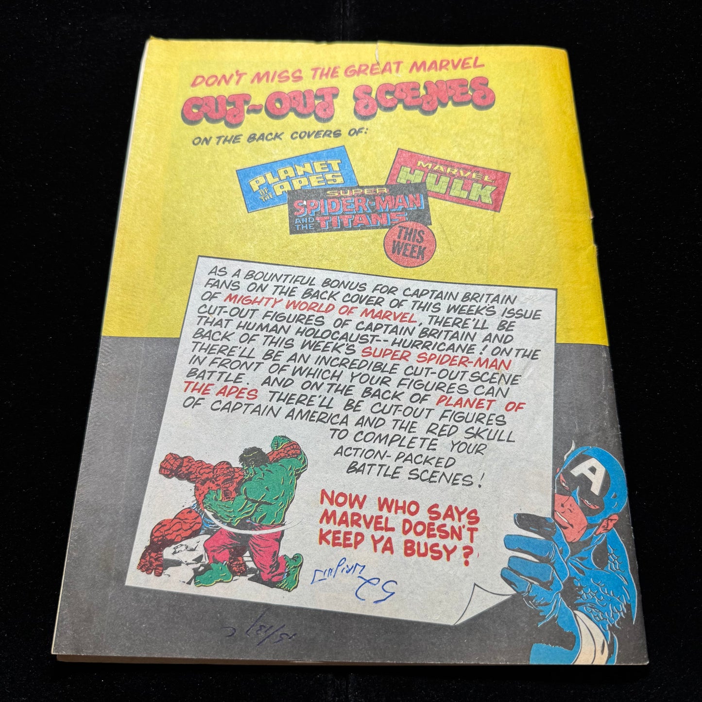 Captain Britain 16 - 1st Meeting Of Cap Britain & Cap America - Bronze Age 1977