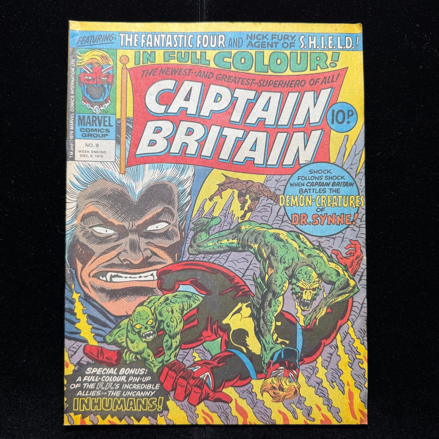 Captain Britain 9 - 2nd App Of Betsy Braddock - Bronze Age Marvel Comics 1976
