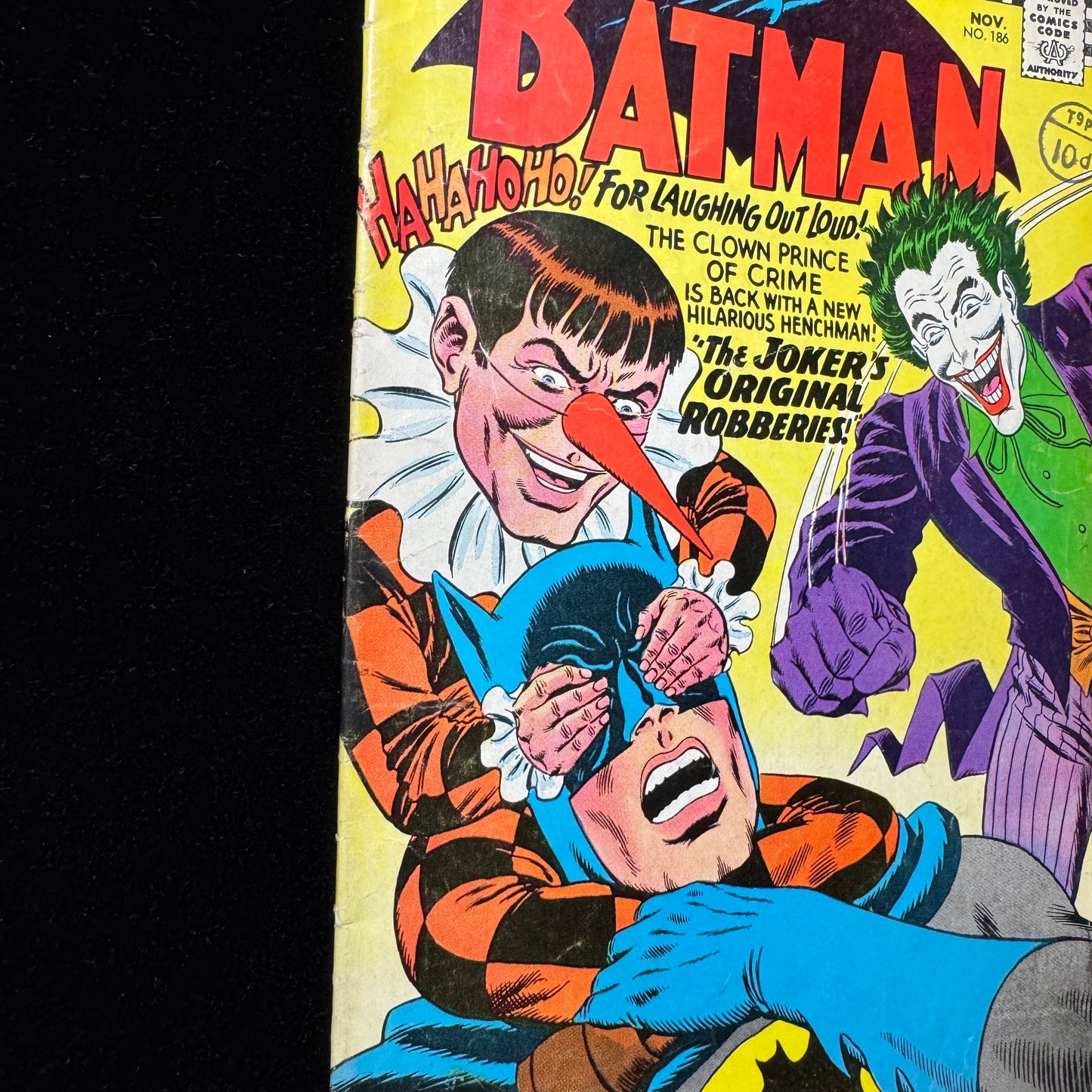 Batman 186 - 1st Appearance Of Gaggy The Clown - Silver Age Dc Comics 1966