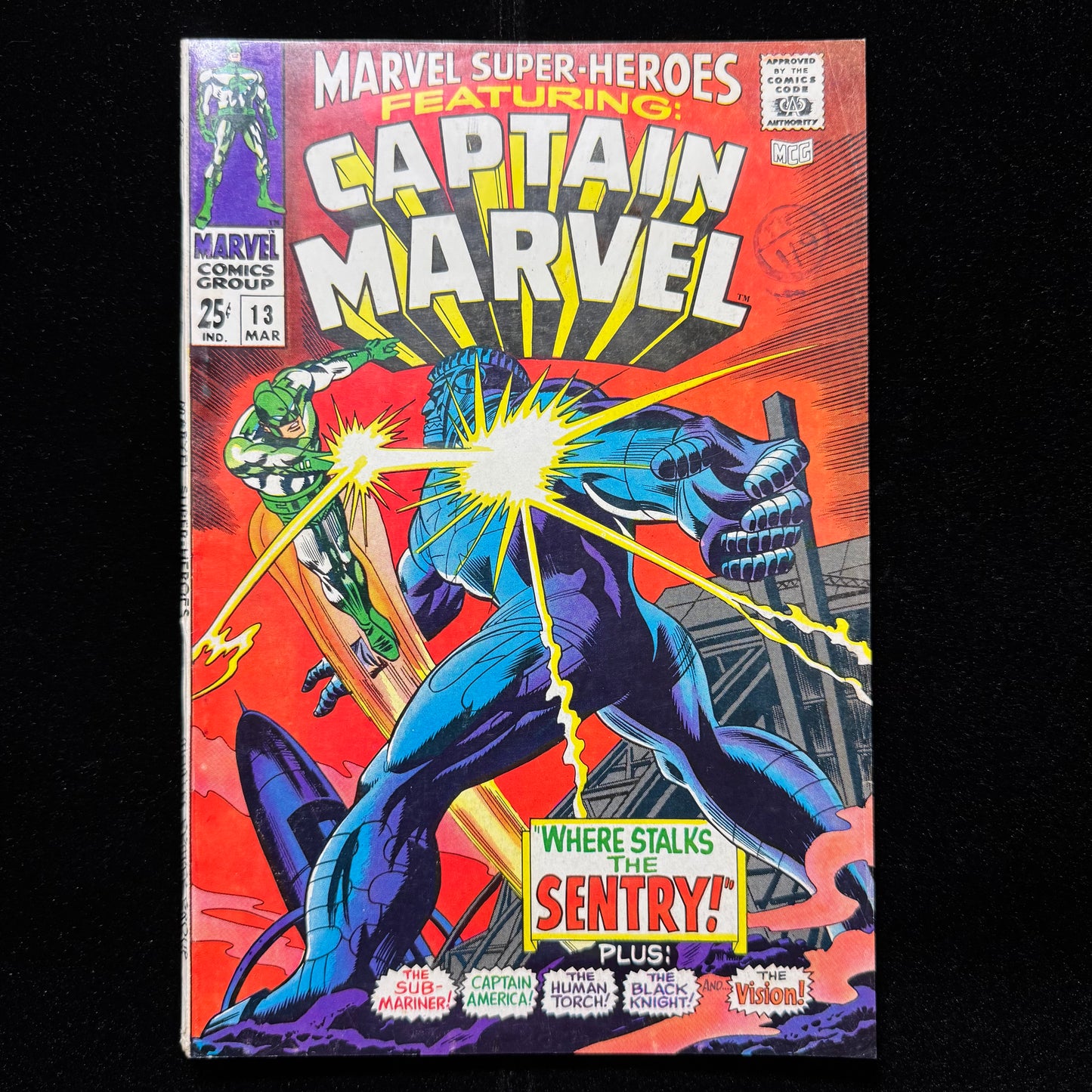 Marvel Super-Heroes 13 - 1st App Carol Danvers - Silver Age Marvel Comics 1968