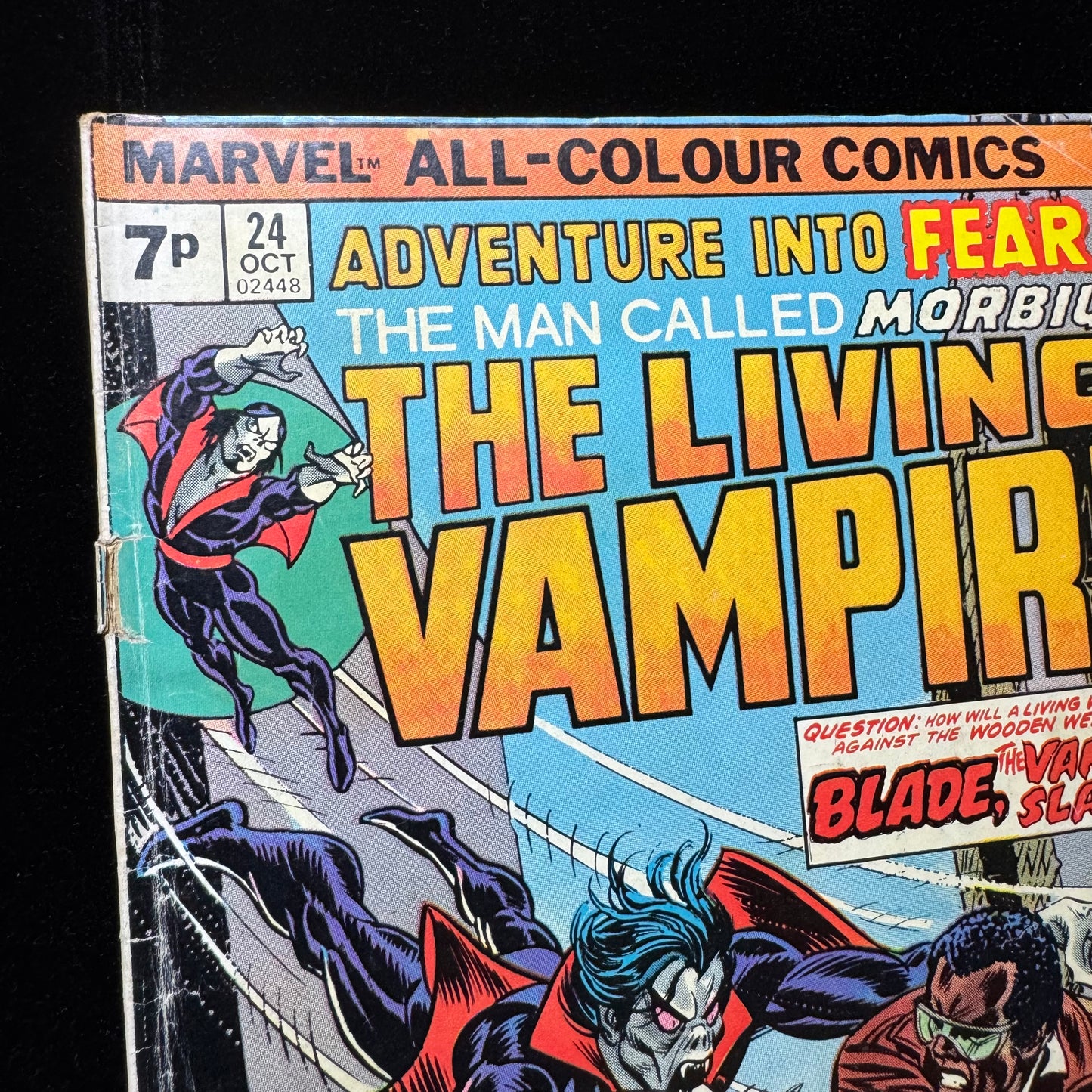 Adventure Into Fear 24 - Blade And Morbius 1st Meet - Bronze Age Marvel 1974