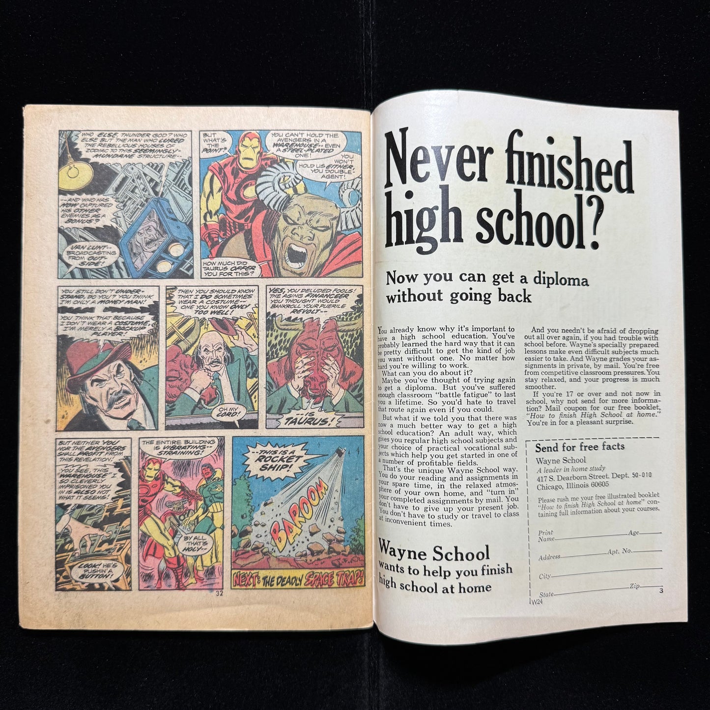 Avengers 121 - Value Stamp Has Been Removed - Bronze Age Marvel Comics 1974