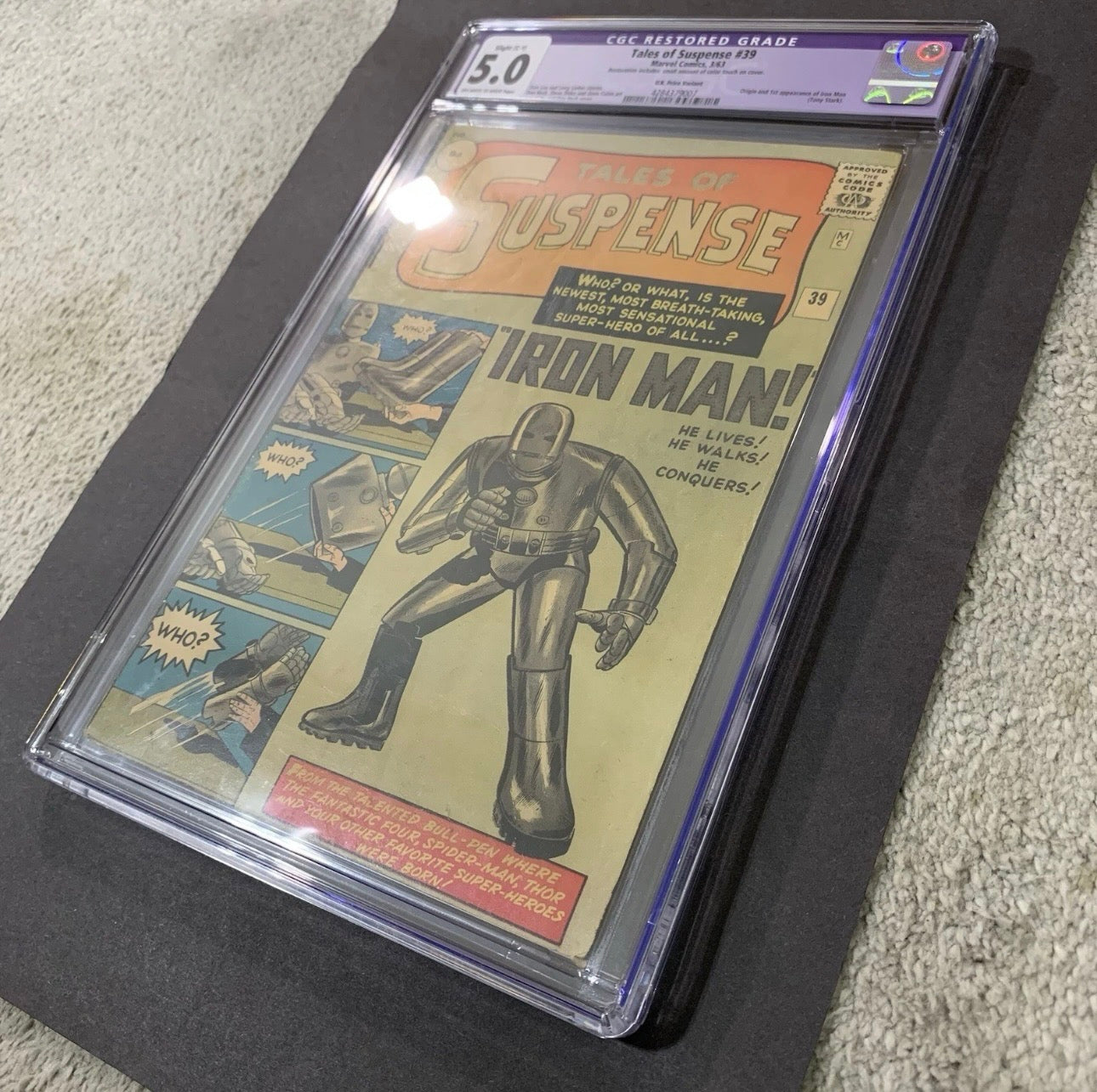 Tales Of Suspense 39/ CGC 5.0 Restored (purple Label)/ Marvel Comics 1963