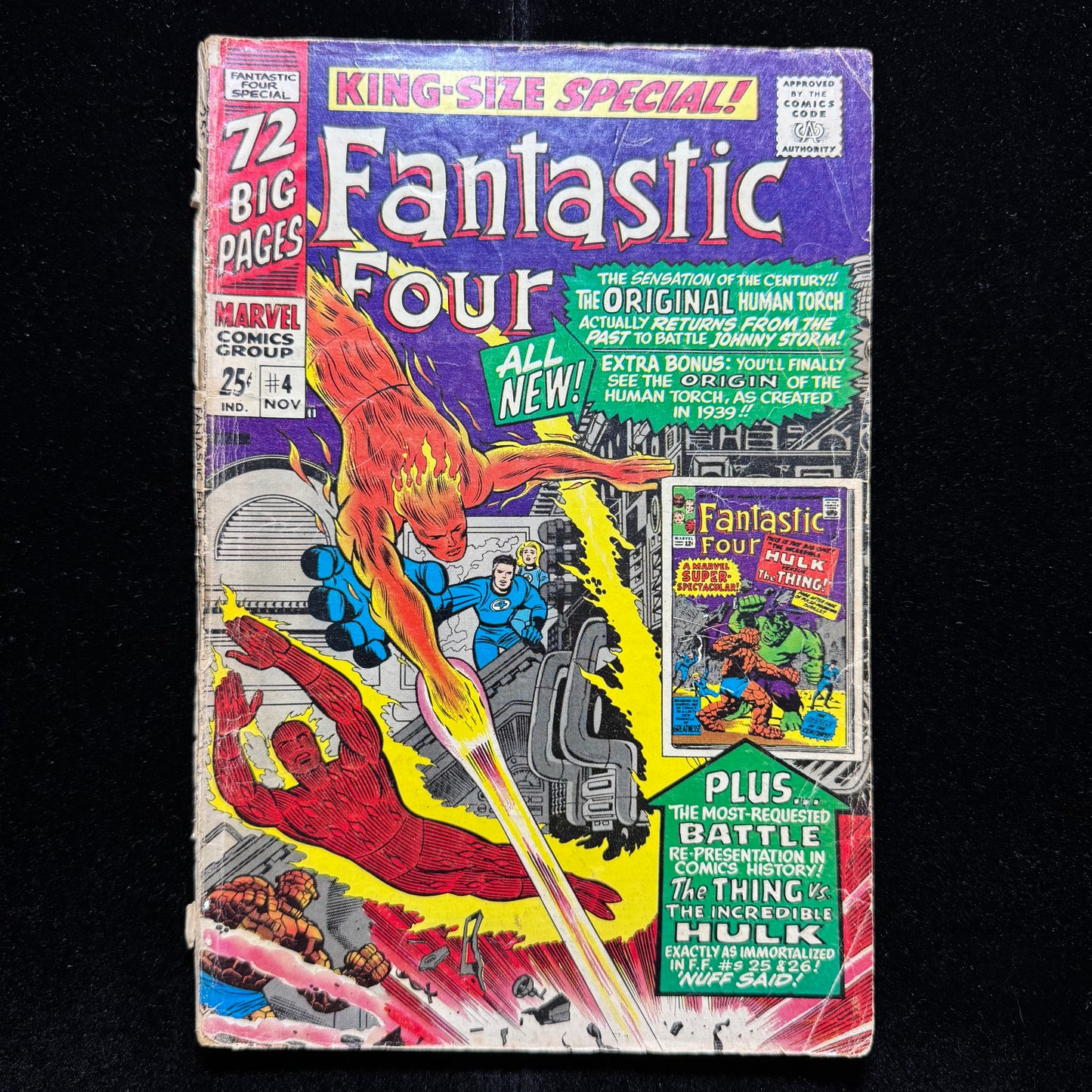Fantastic Four Annual 4 - Origin Of Human Torch - Silver Age Marvel Comics 1966