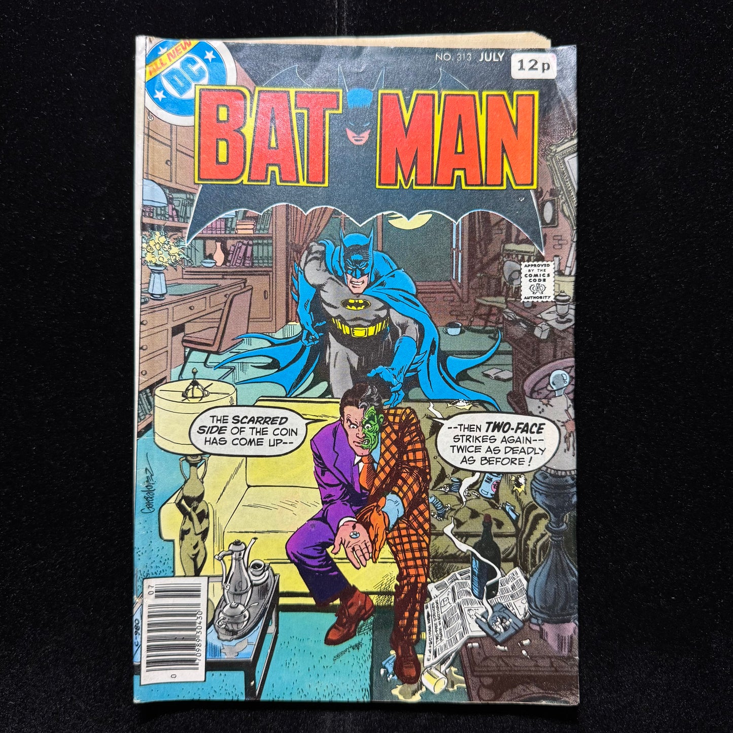 Batman 313 - 1st App Tim Fox, Batman & Catwoman 1st Kiss - Bronze Age Dc 1979