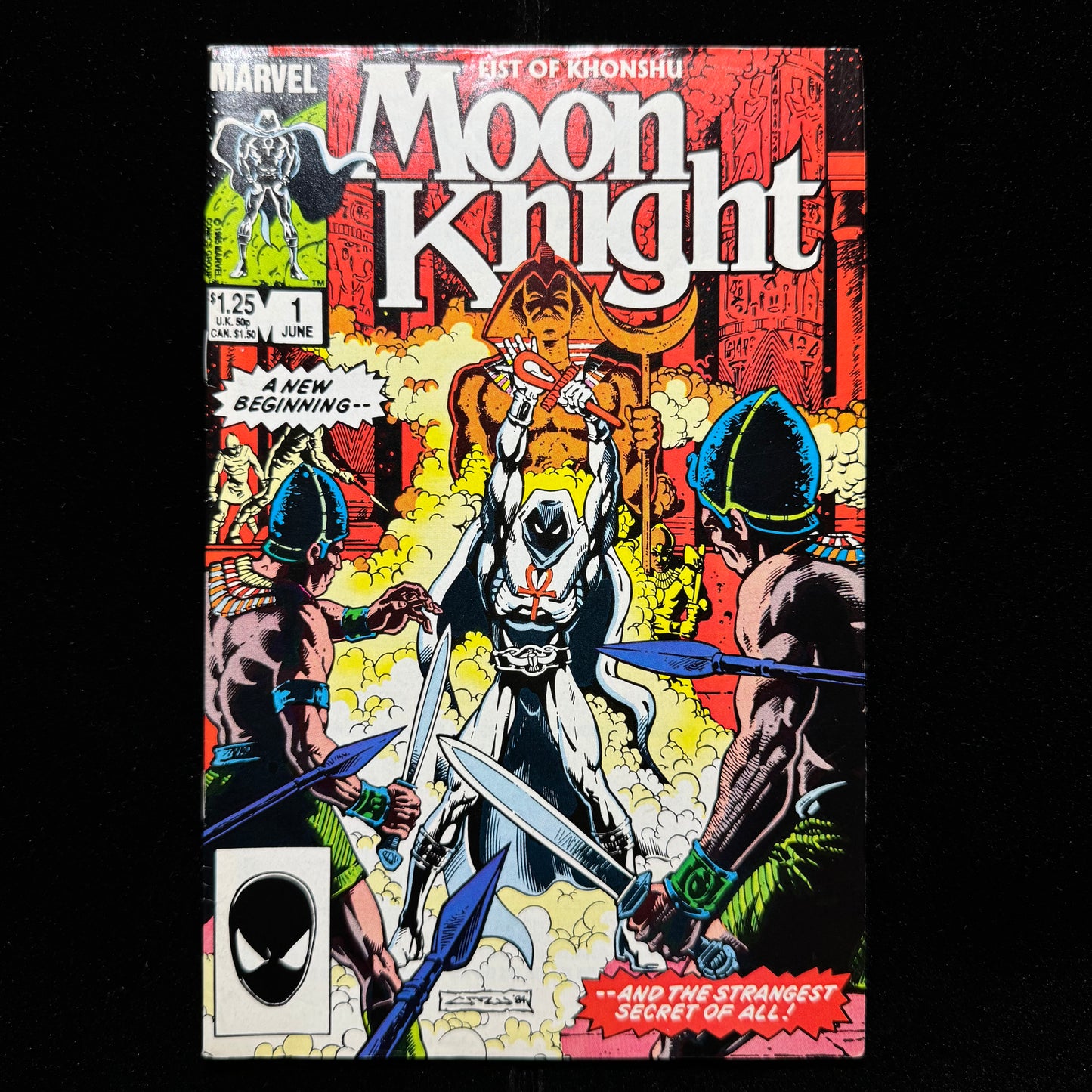 Moon Knight 1 - Debut Of New Moon Knight Suit - Copper Age Marvel Comics 1985