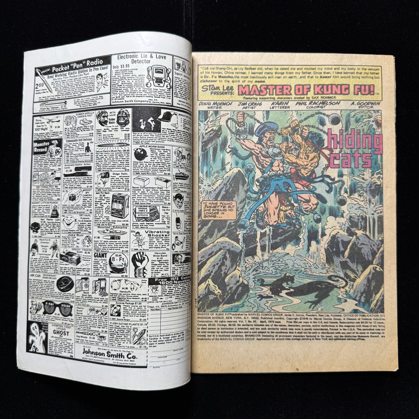 Master Of Kung Fu 63 - 1st App Of Kogar - Bronze Age Marvel Comics 1978