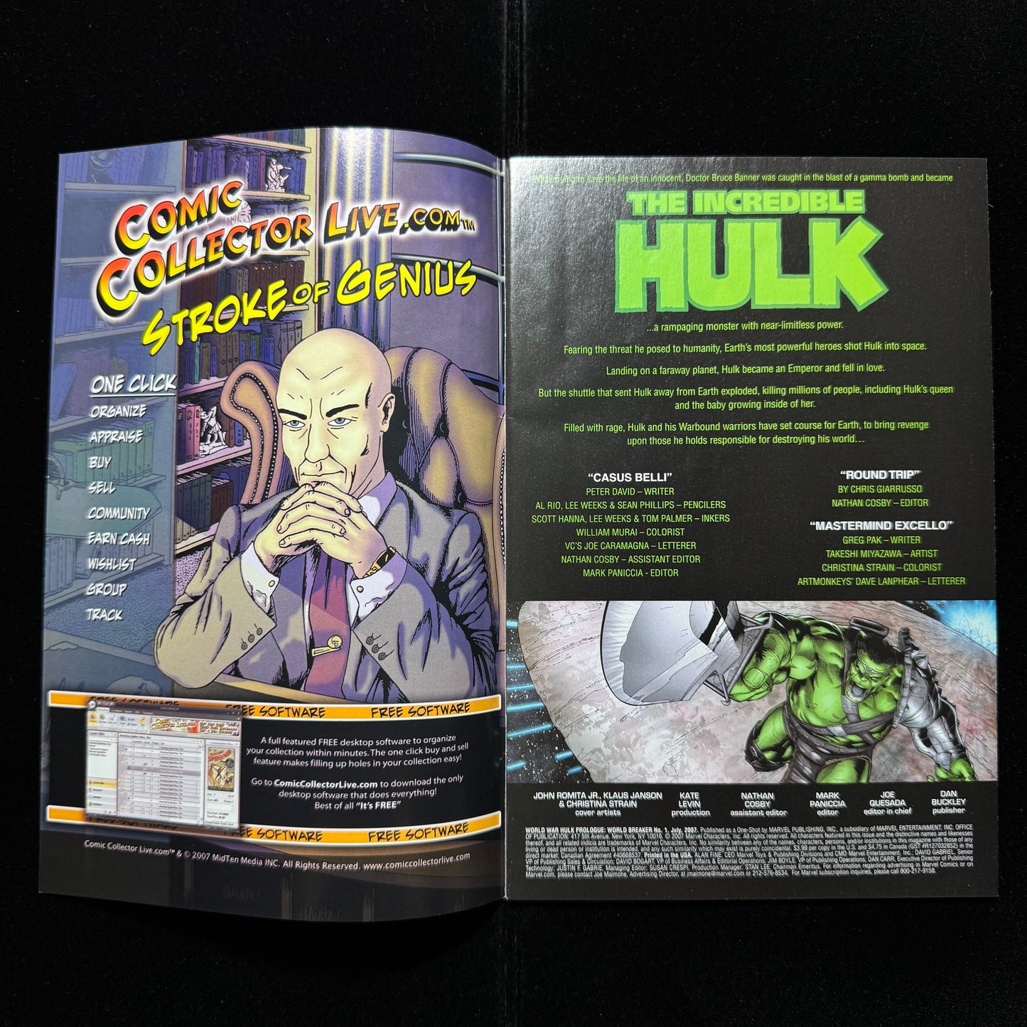 World War Hulk Prologue: World Breaker 1 - Modern Age Marvel Comics 2007