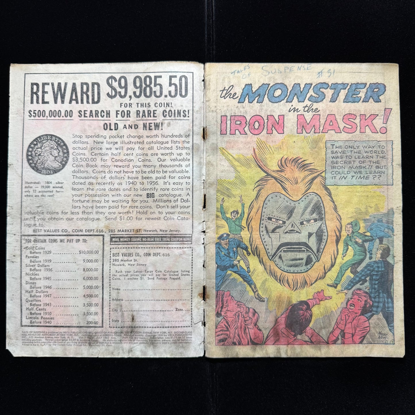 Tales Of Suspense 31 - Prototype Of Doctor Doom - Silver Age Marvel Comics 1962