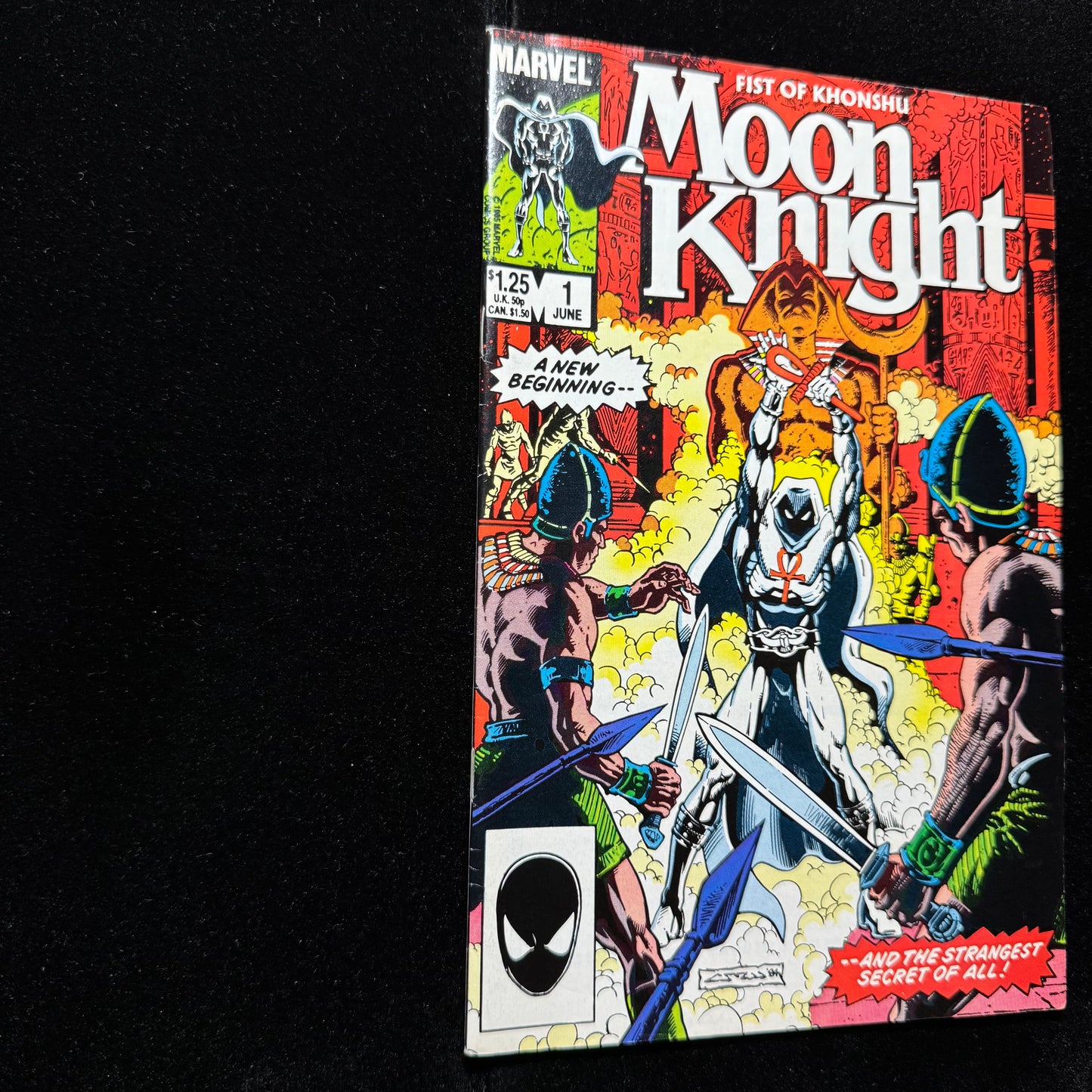 Moon Knight 1 - Debut Of New Moon Knight Suit - Copper Age Marvel Comics 1985