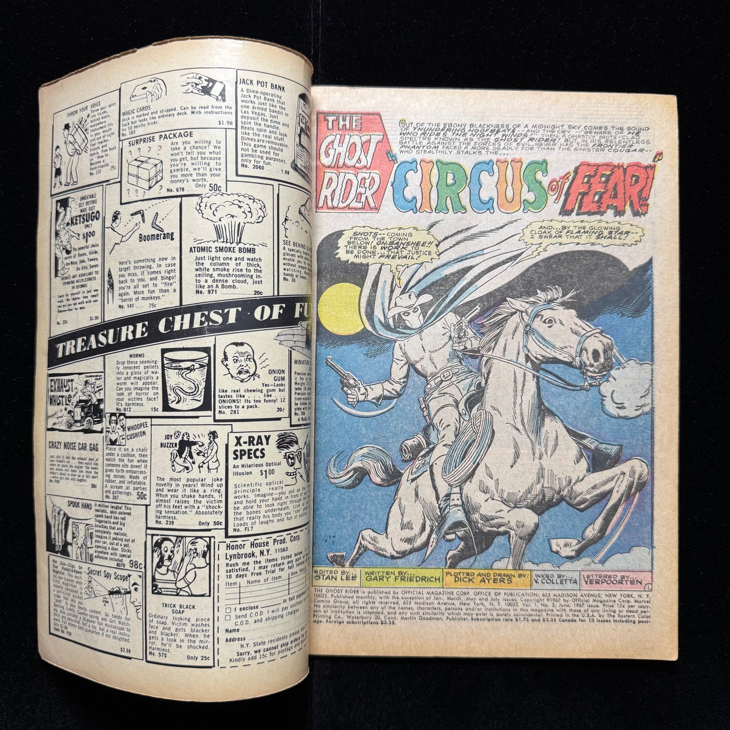 Ghost Rider 3 - 3rd Appearance Of Carter Slade - Silver Age Marvel Comics 1967