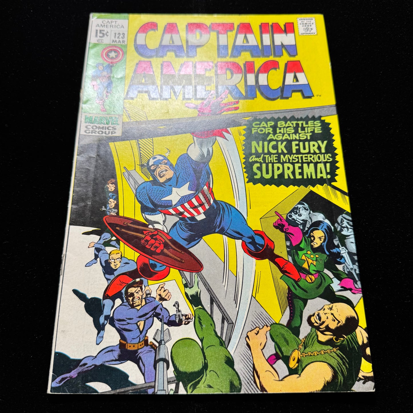 Captain America 123 - 1st Appearance Of Suprema - Bronze Age Marvel Comics 1970