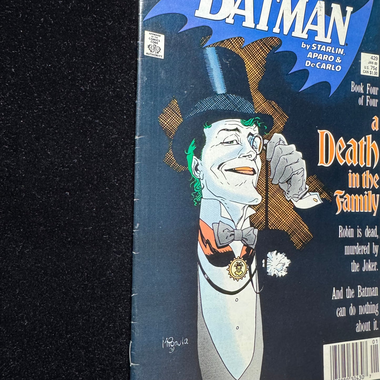 Batman 429 - Death In The Family Part 4 - Newsstand - Copper Age Dc Comics 1989