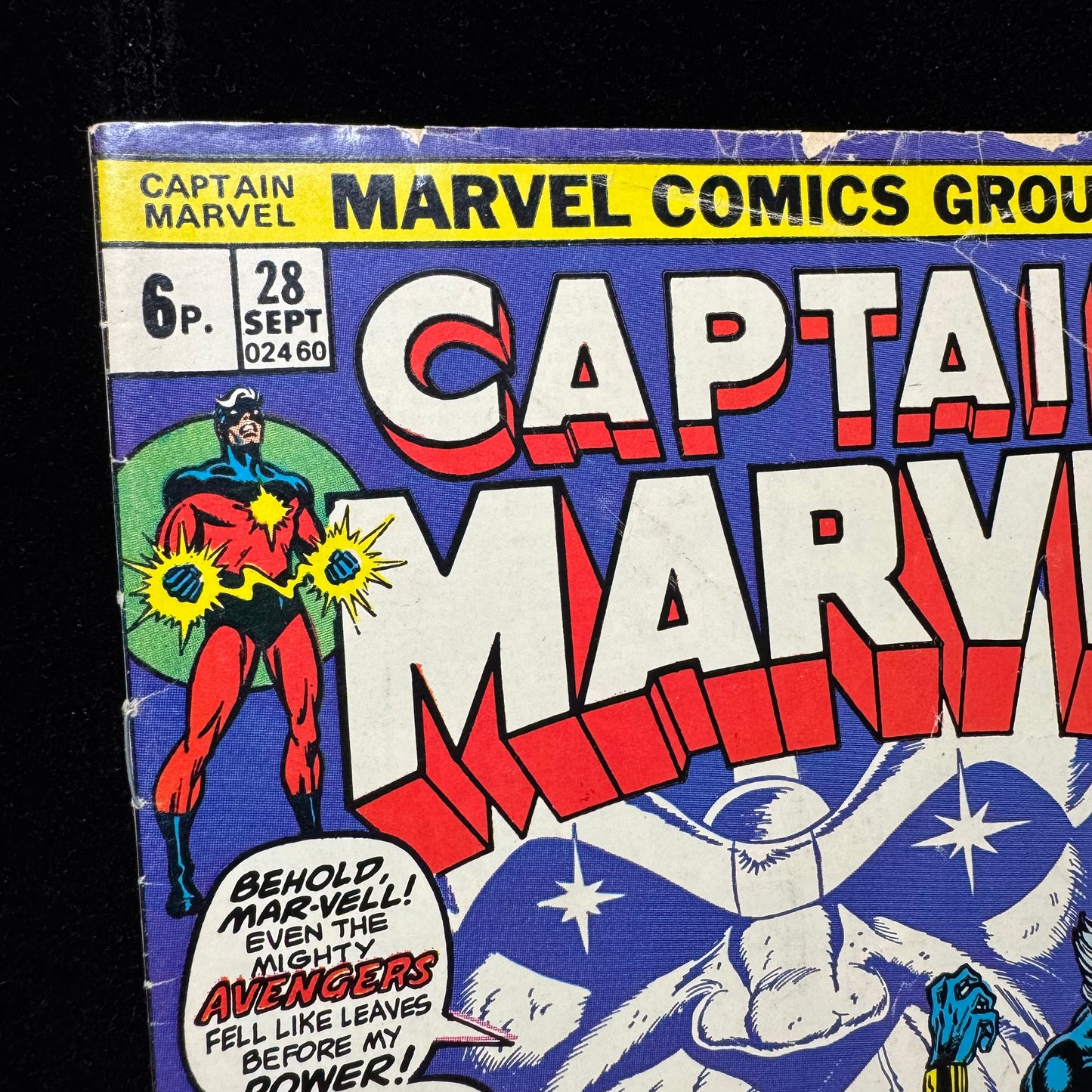 Captain Marvel 28 - 4th App Thanos/ 3rd App Drax - Bronze Age Marvel Comics 1973