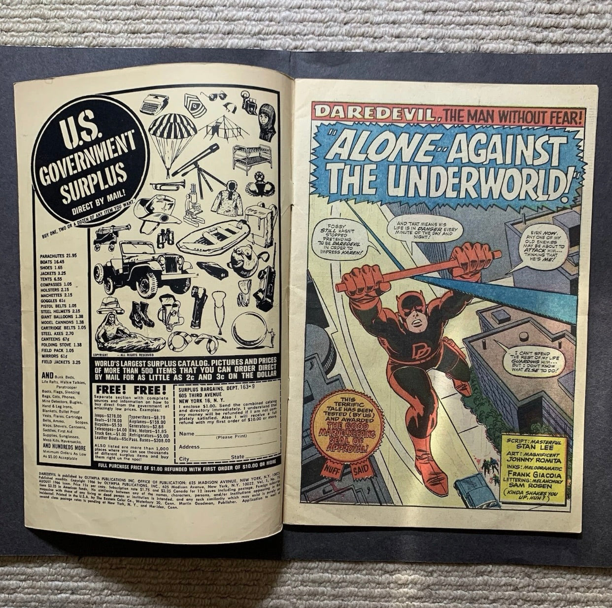 Daredevil 19/ Silver Age Marvel Comics 1966