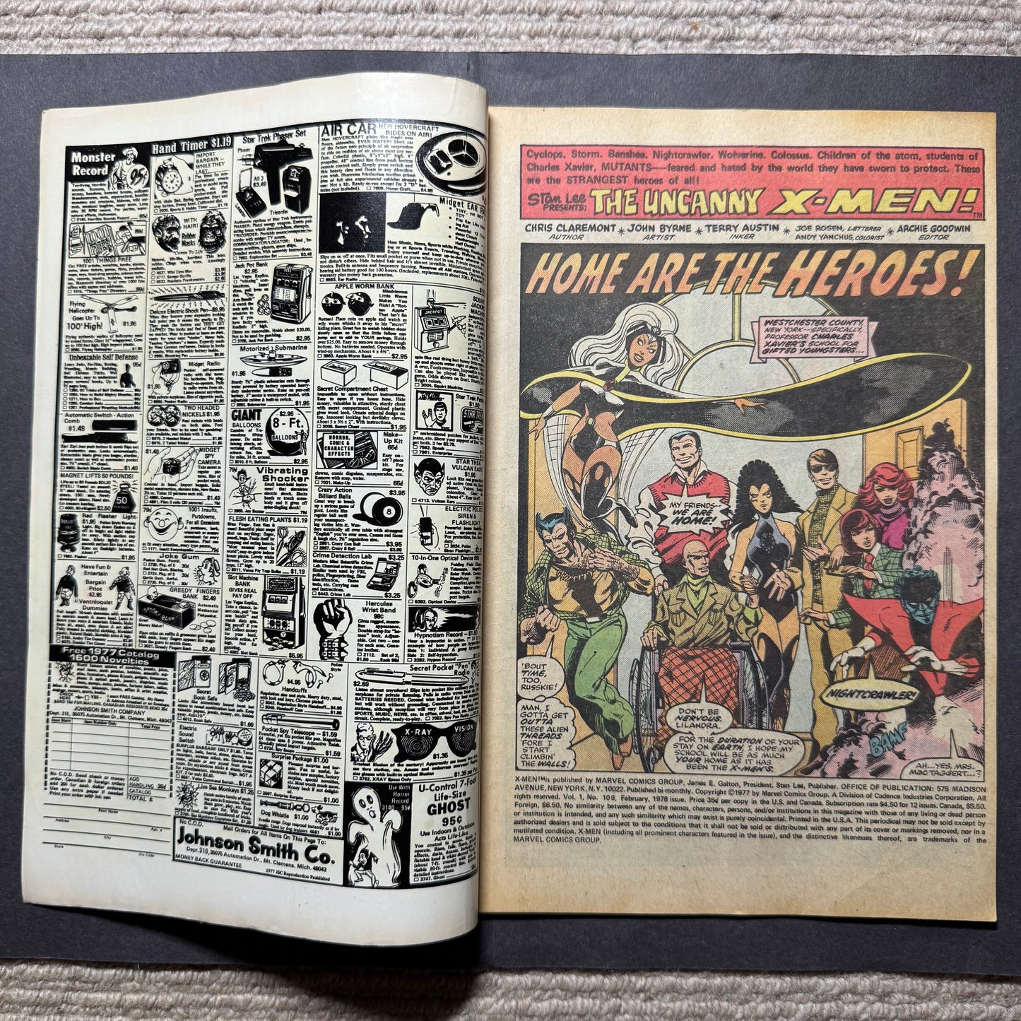 X-Men 109/ Bronze Age Marvel Comics 1978
