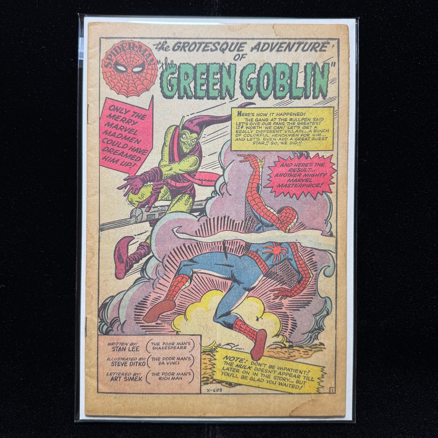 Amazing Spider-Man 14 - 1st App Of Green Goblin - Coverless - Silver Age Marvel Comics 1964