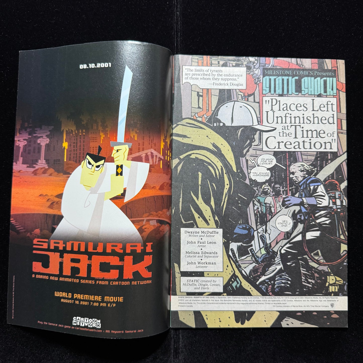 Static Shock 4 - Low Print Run Of 5,100 Copies - Modern Age Dc/ Milestone 2001