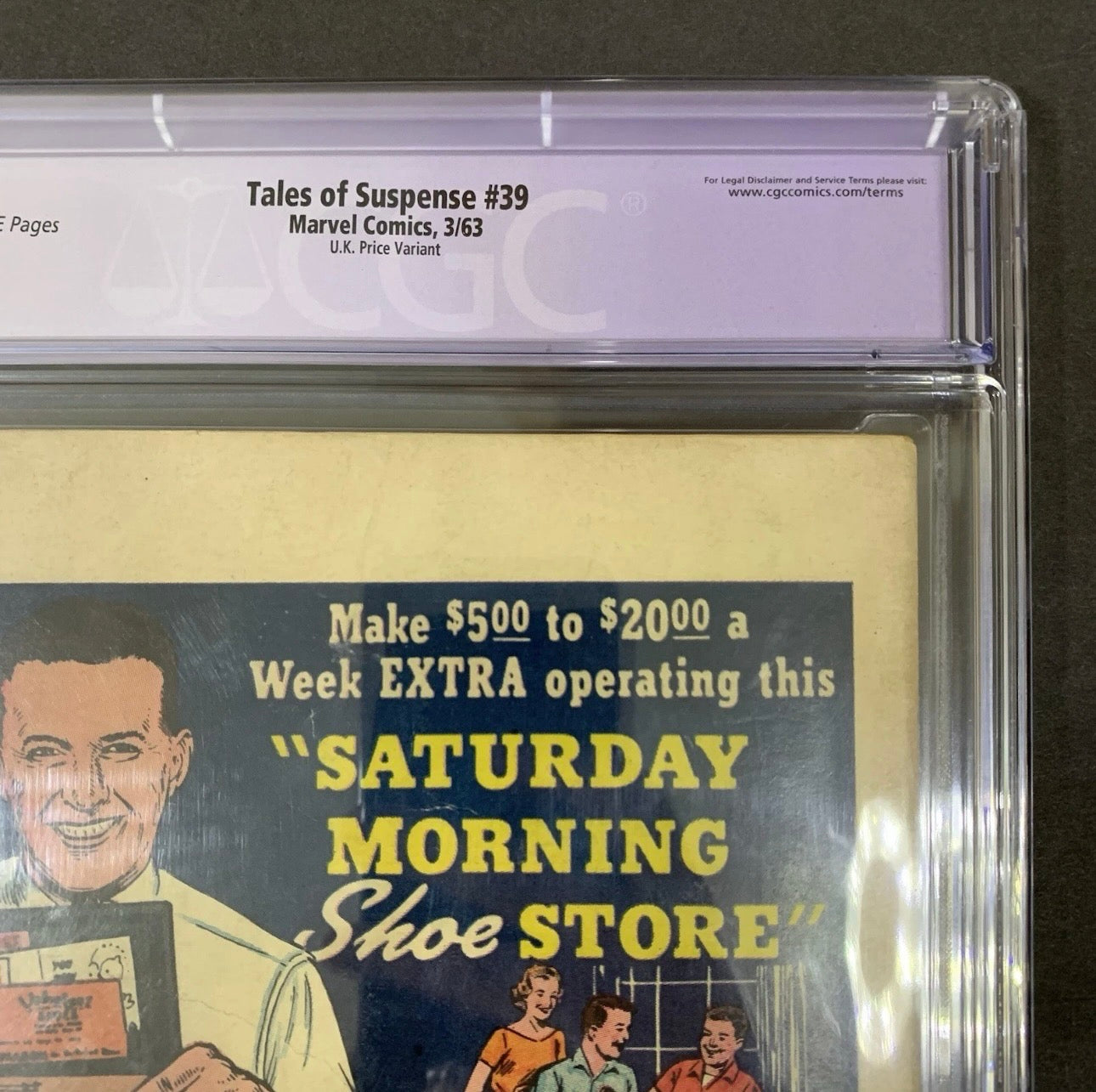 Tales Of Suspense 39/ CGC 5.0 Restored (purple Label)/ Marvel Comics 1963