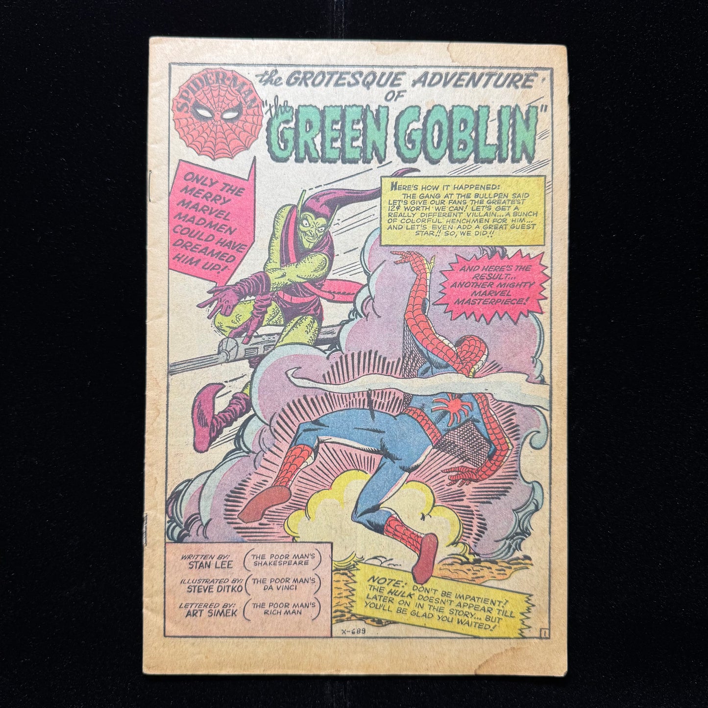 Amazing Spider-Man 14 - 1st App Of Green Goblin - Coverless - Silver Age Marvel Comics 1964