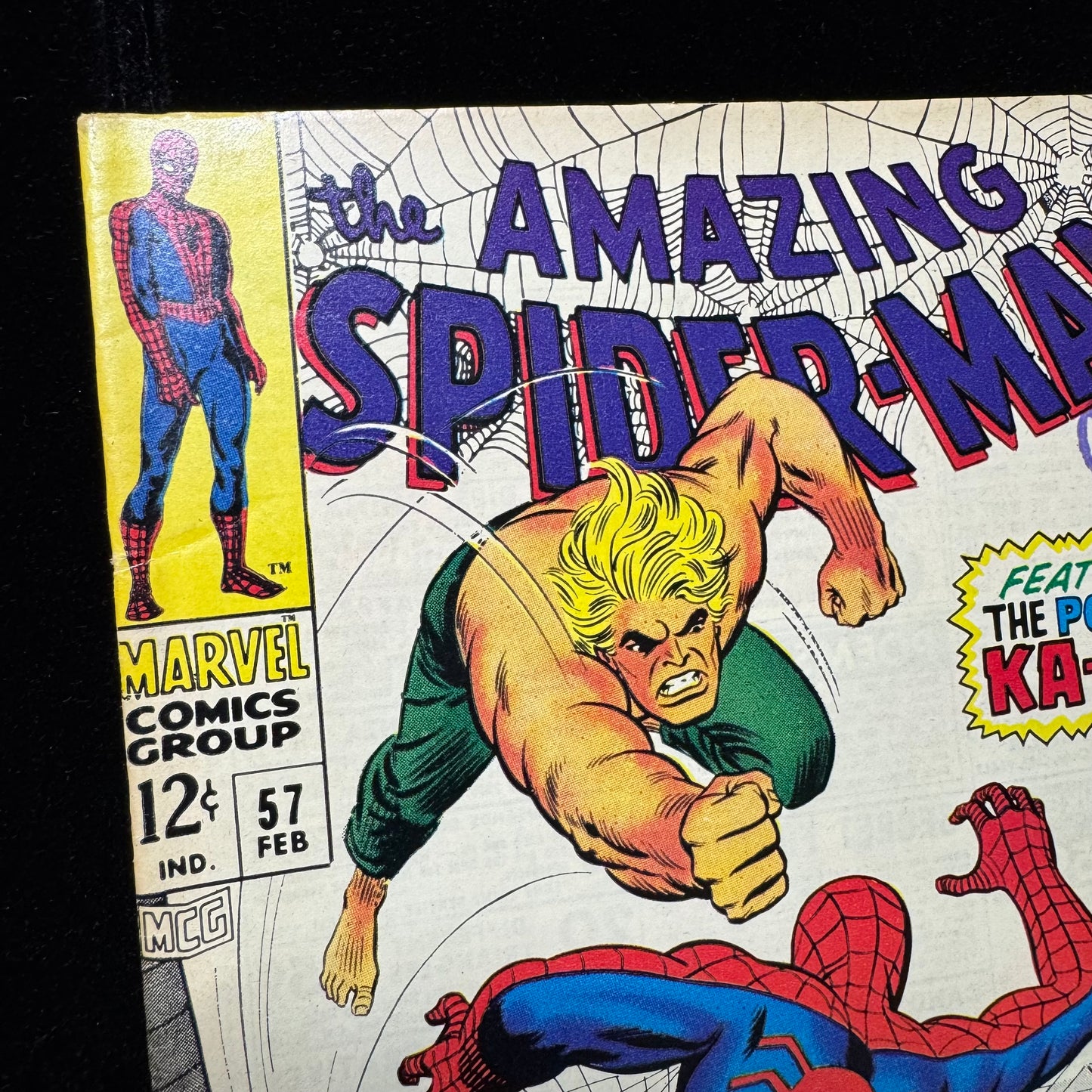 Amazing Spider-Man 57 - Spider-Man And Ka-Zar 1st Meet - Silver Age Marvel 1968