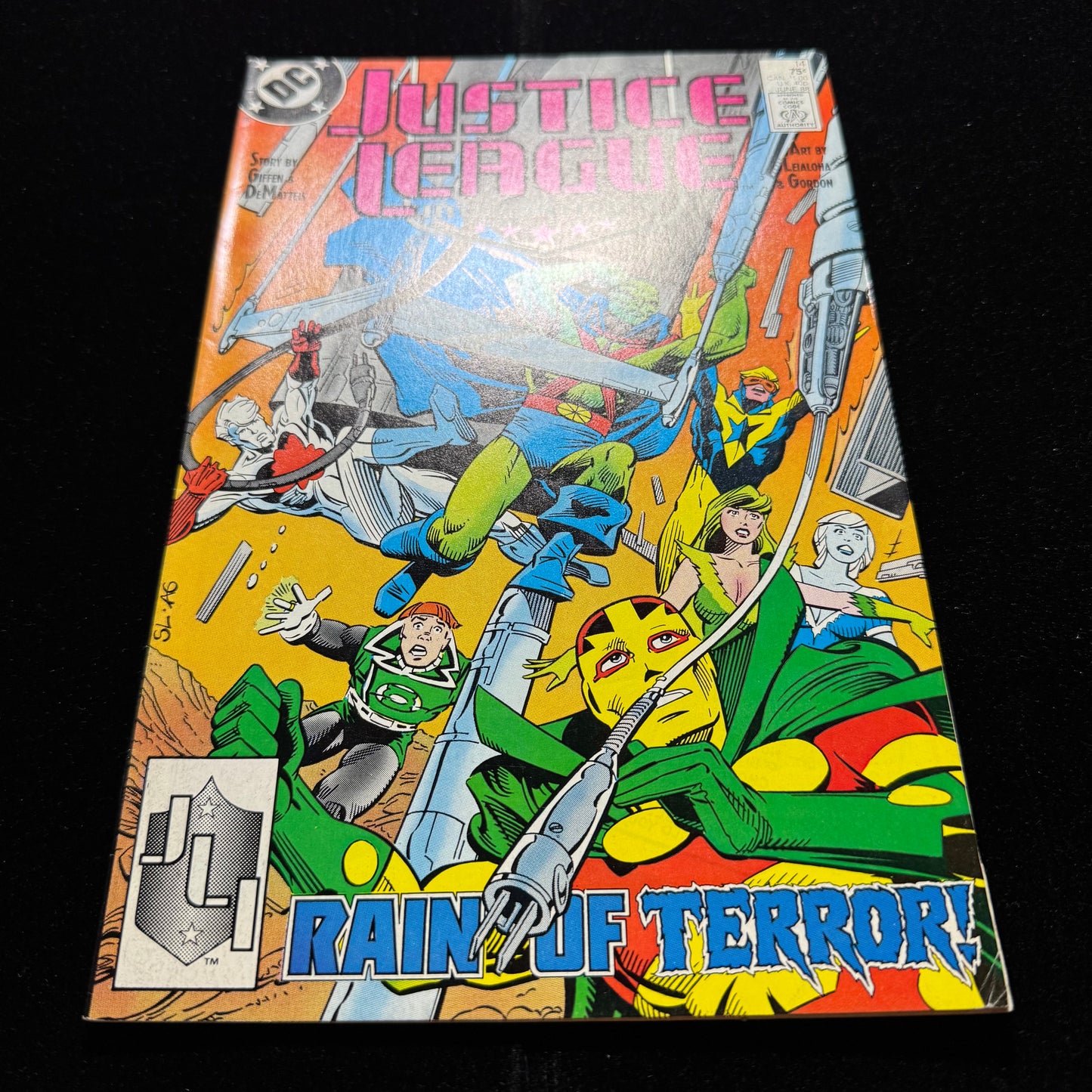 Justice League International 14 - 1st App Manga Khan And L-Ron - Copper Age 1988