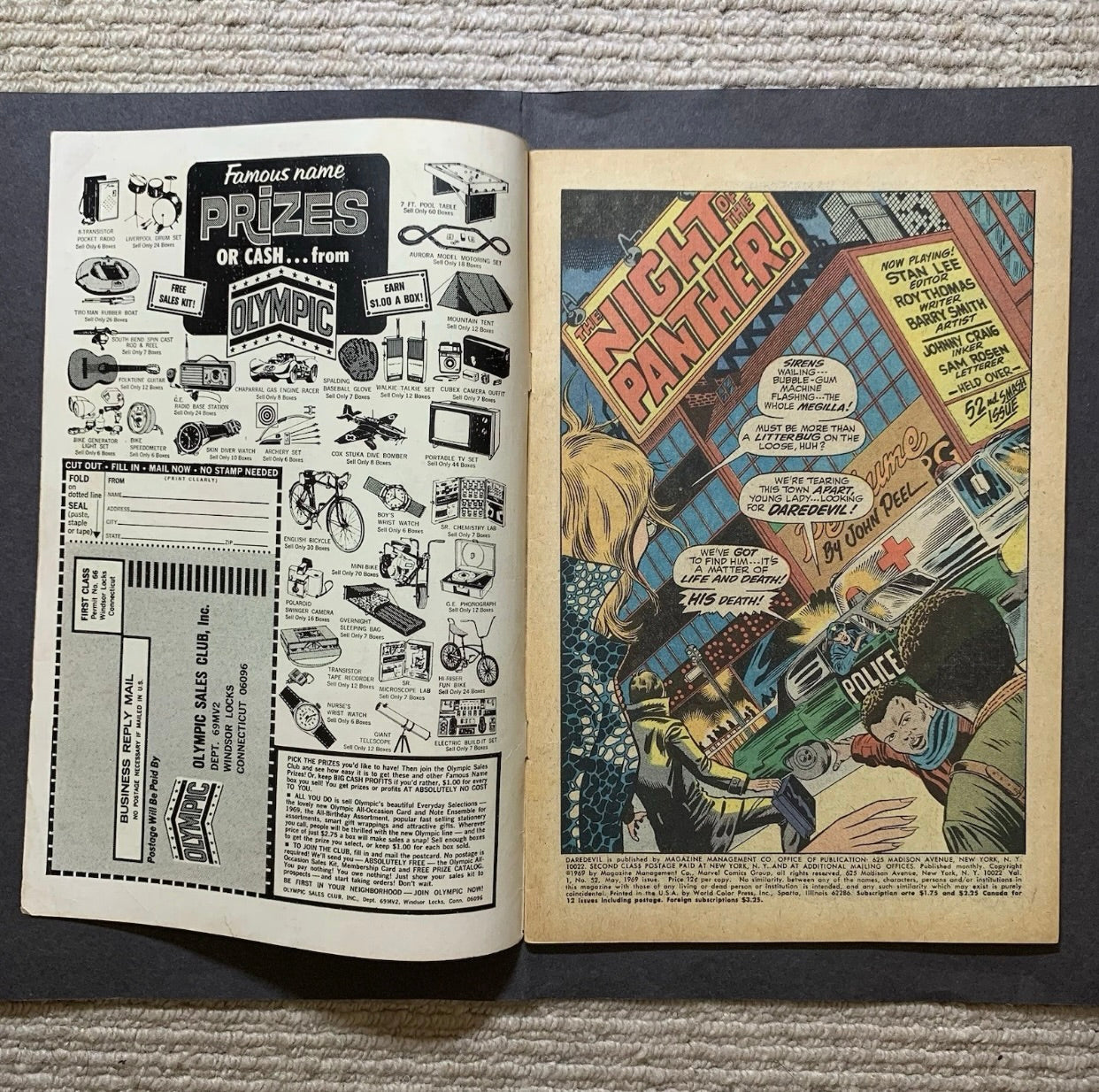 Daredevil 52/ Silver Age Marvel Comics 1969