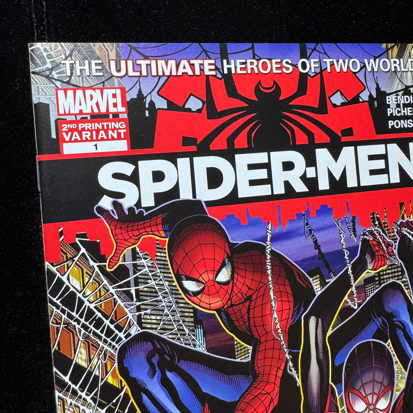 Spider-Men 1 - 2nd Print Mask Variant - Modern Age Marvel Comics 2012