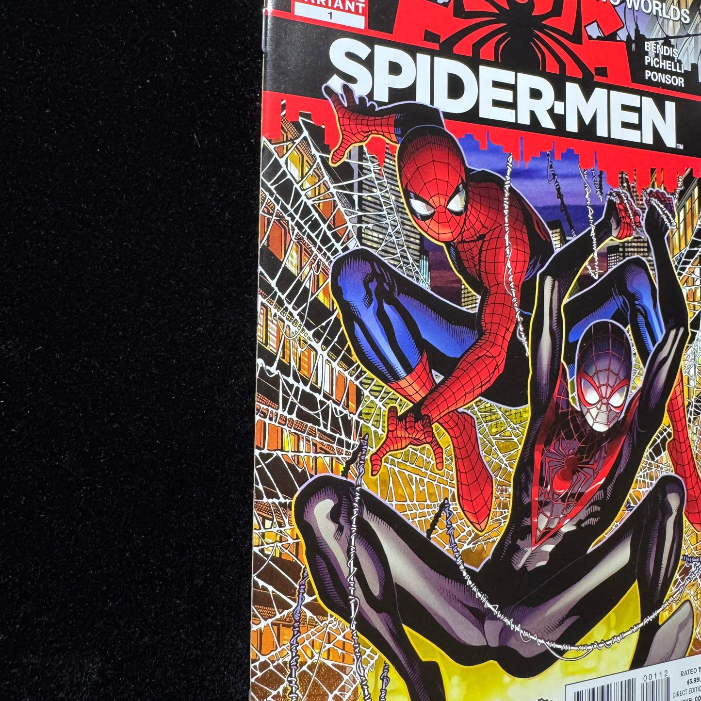 Spider-Men 1 - 2nd Print Mask Variant - Modern Age Marvel Comics 2012