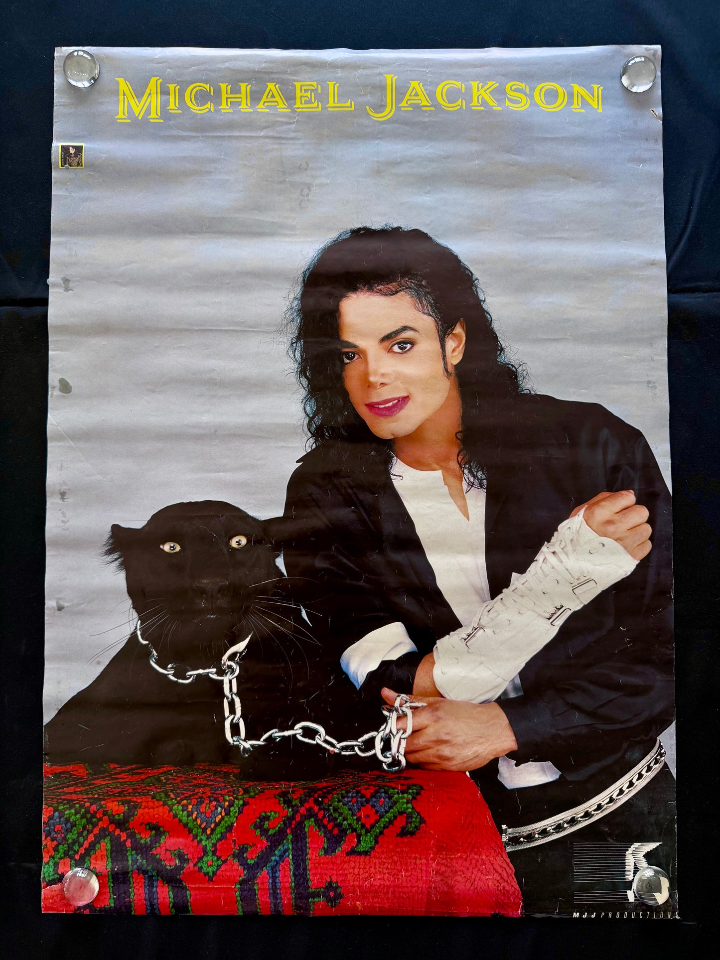 Michael Jackson Black Panther Poster - MJJ Productions - 37" x 26.5" Rare 1991