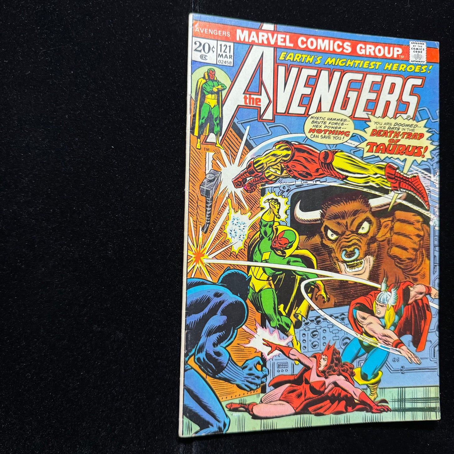 Avengers 121 - Value Stamp Has Been Removed - Bronze Age Marvel Comics 1974
