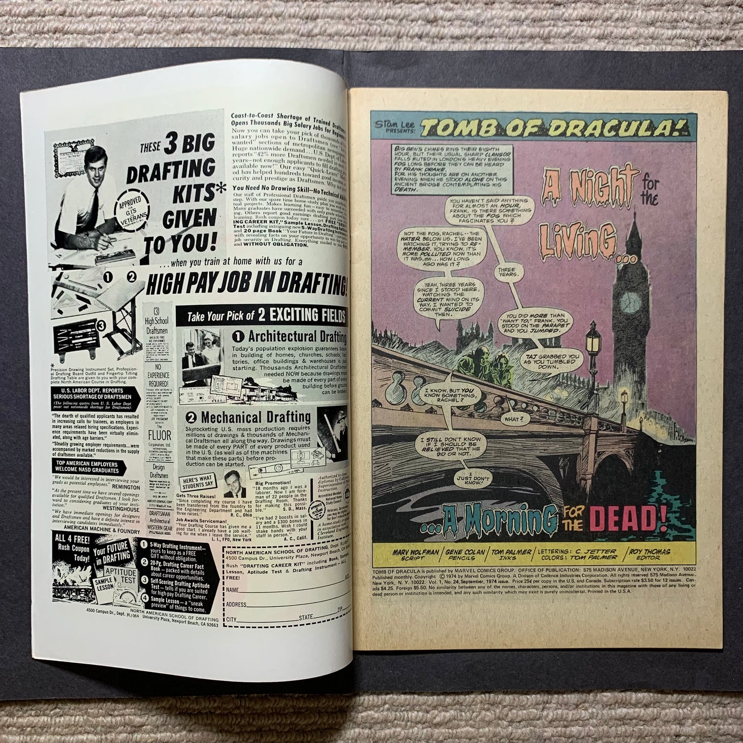 Tomb of Dracula 24/ Bronze Age marvel comics 1974
