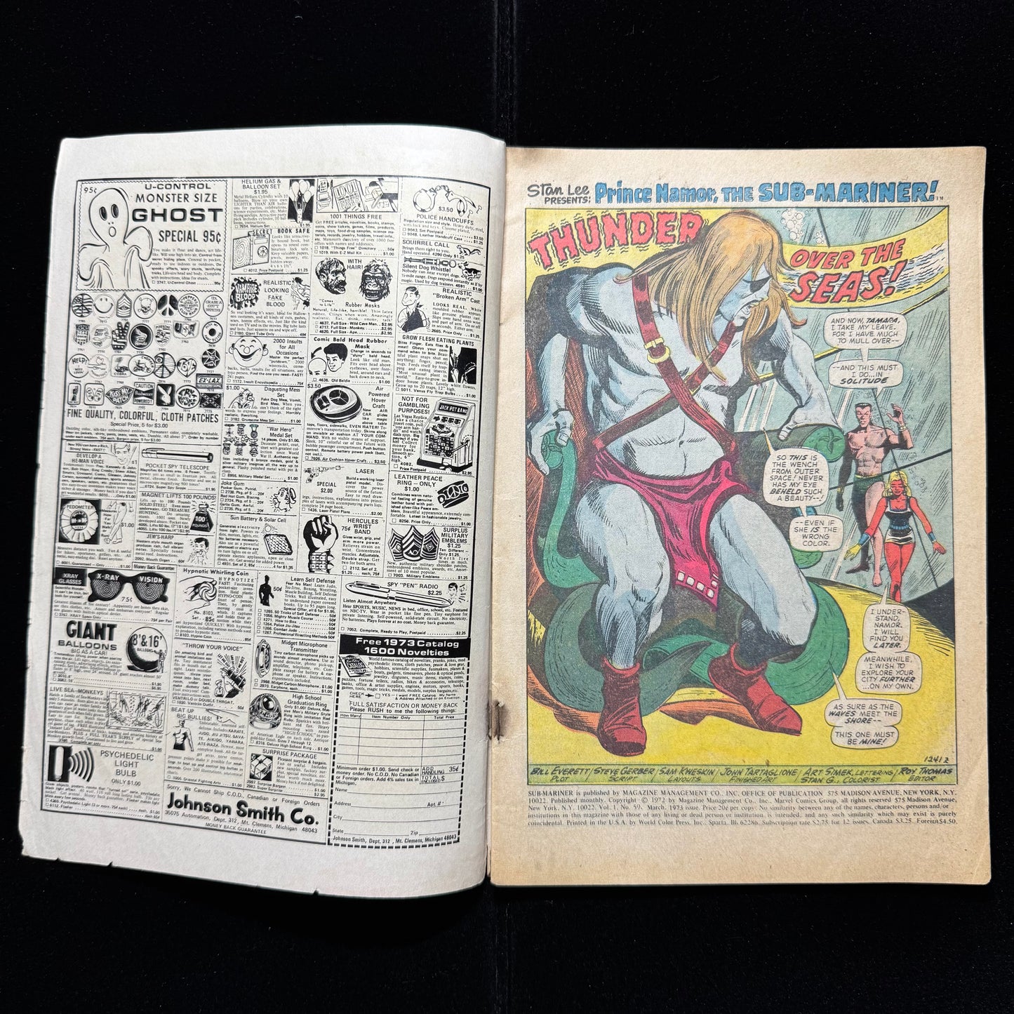 Sub-Mariner 59 - Battle Of Sub-Mariner Vs Thor - Bronze Age Marvel Comics 1973