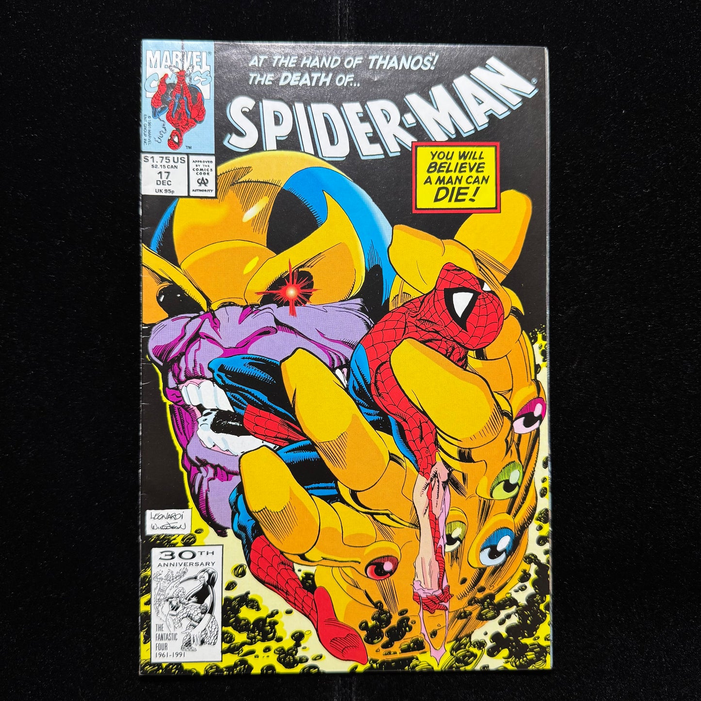 Spider-Man 17 - Thanos Cover - Copper Age Marvel Comics 1991