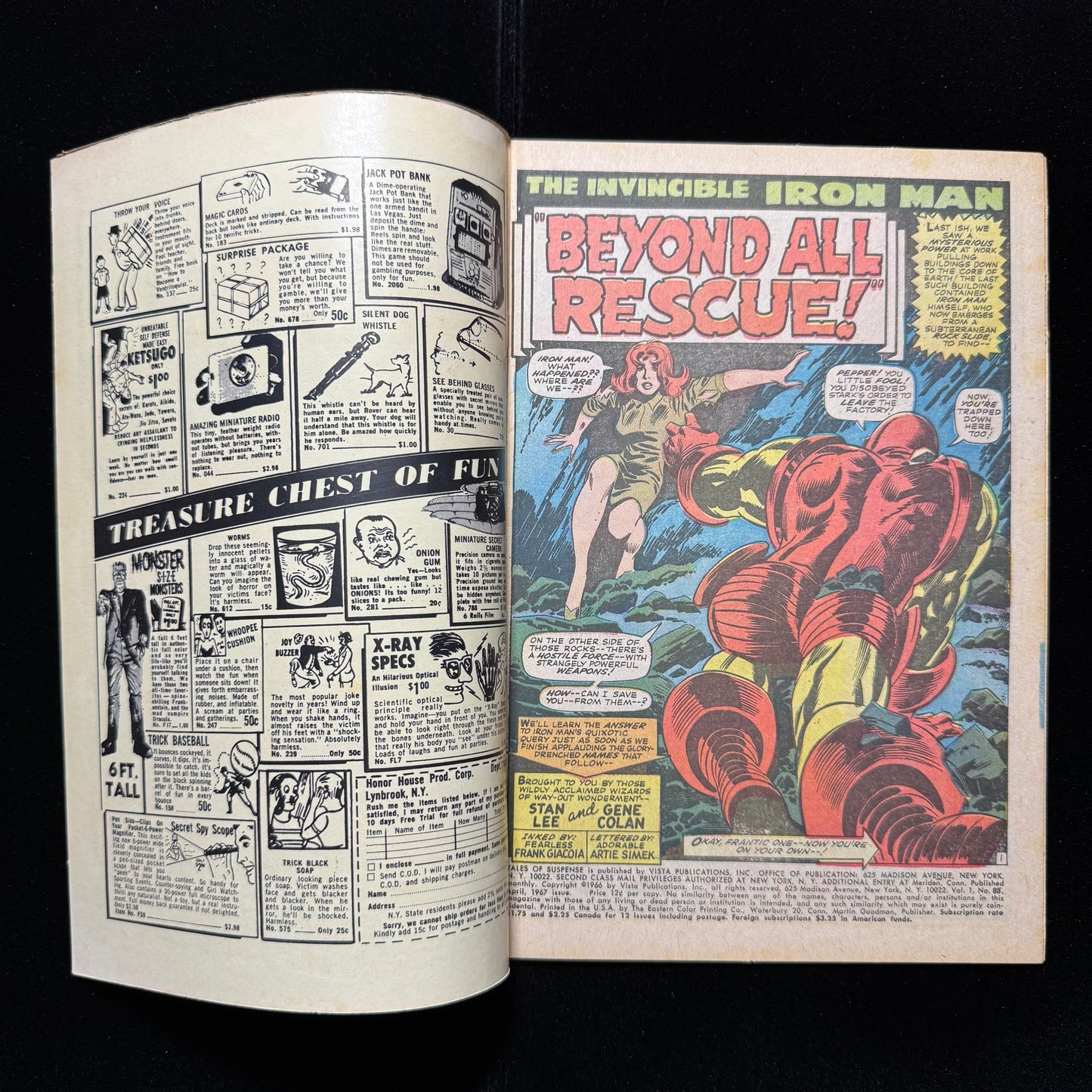 Tales Of Suspense 88 - Great Condition - Silver Age Marvel Comics 1967