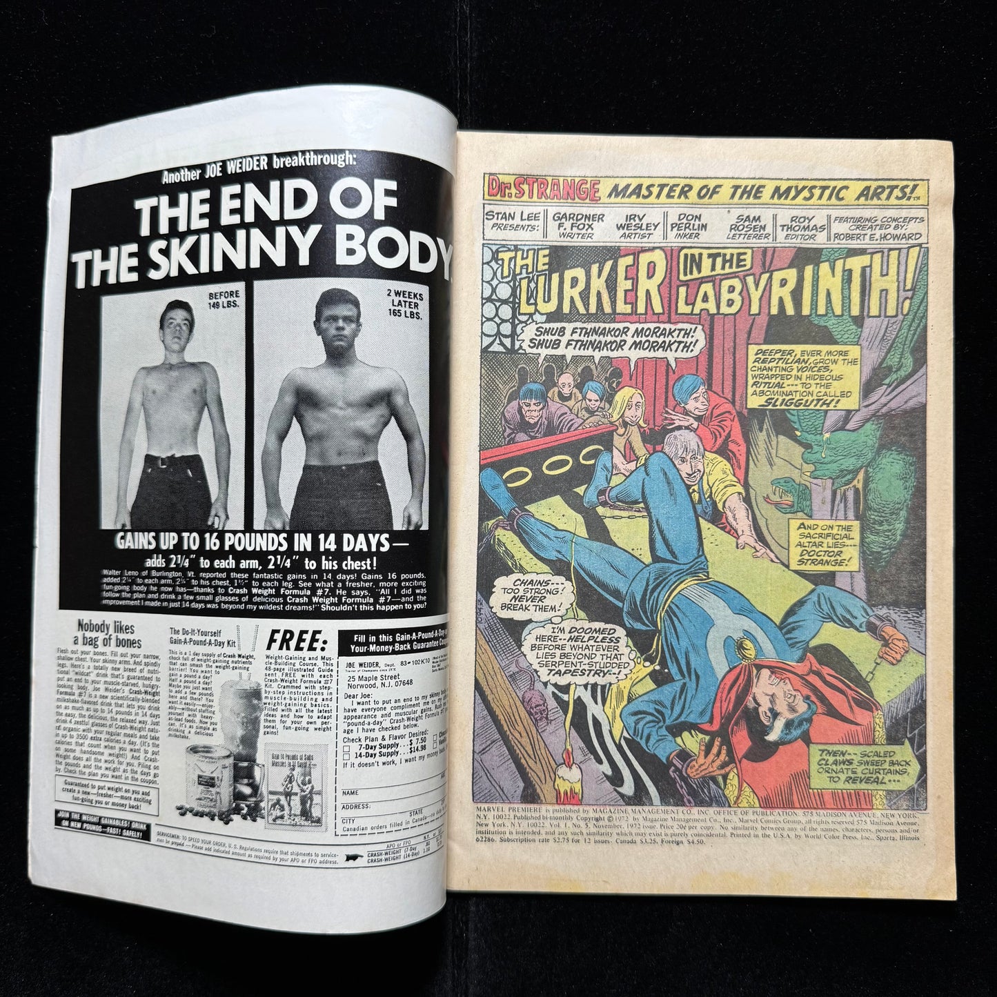 Marvel Premiere 5 - 1st Team App Of The Vishanti - Bronze Age Marvel Comics 1972