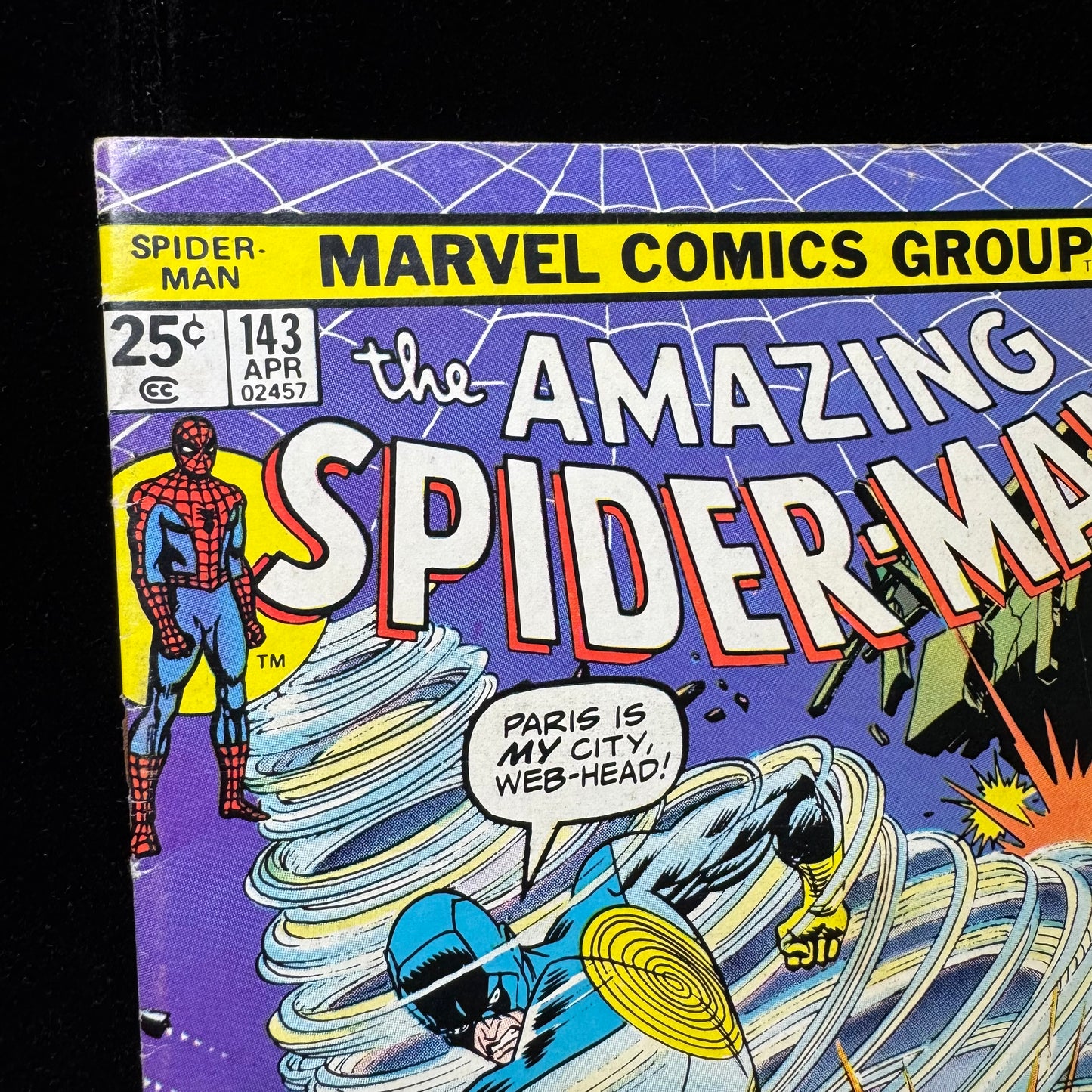 Amazing Spider-Man 143 - Peter And MJ First Kiss - Bronze Age Marvel Comics 1975