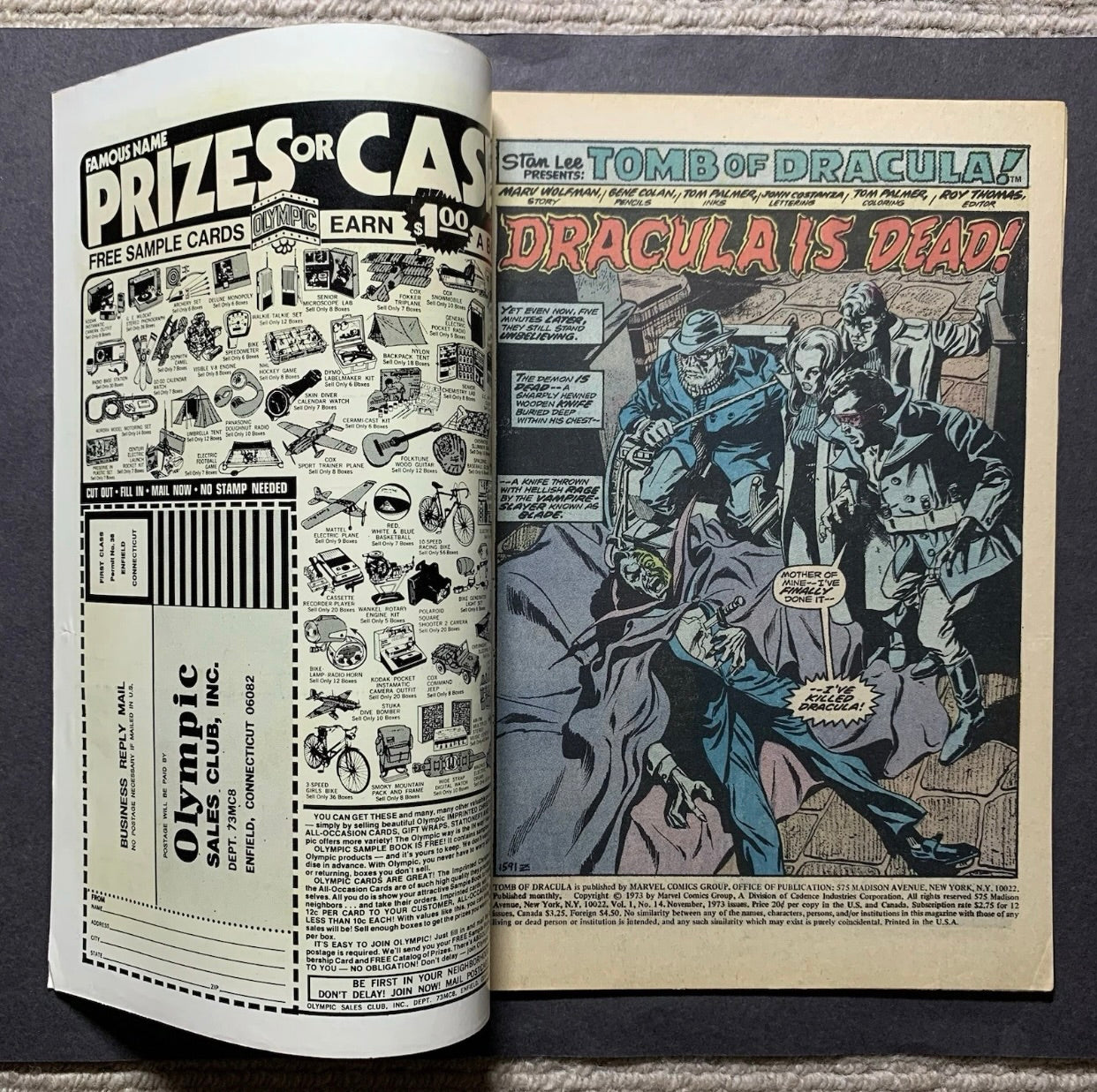 Tomb Of Dracula 14/ Bronze Age Marvel Comics 1973