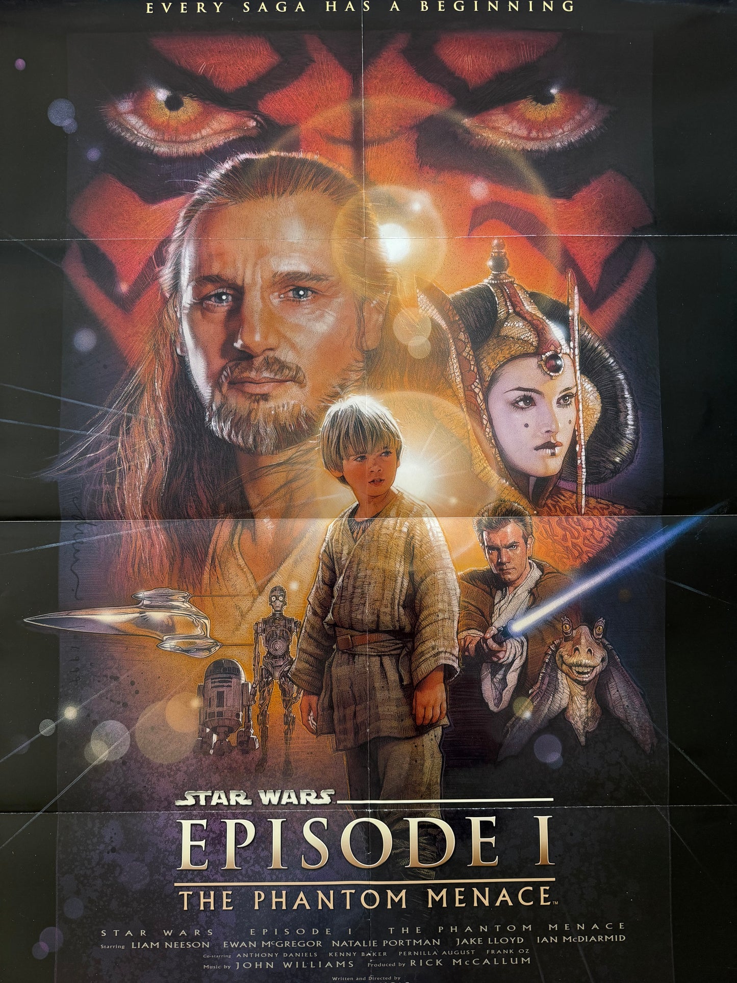 Star Wars Episode I The Phantom Menace - Original 1999 Cinema Poster Darth Maul