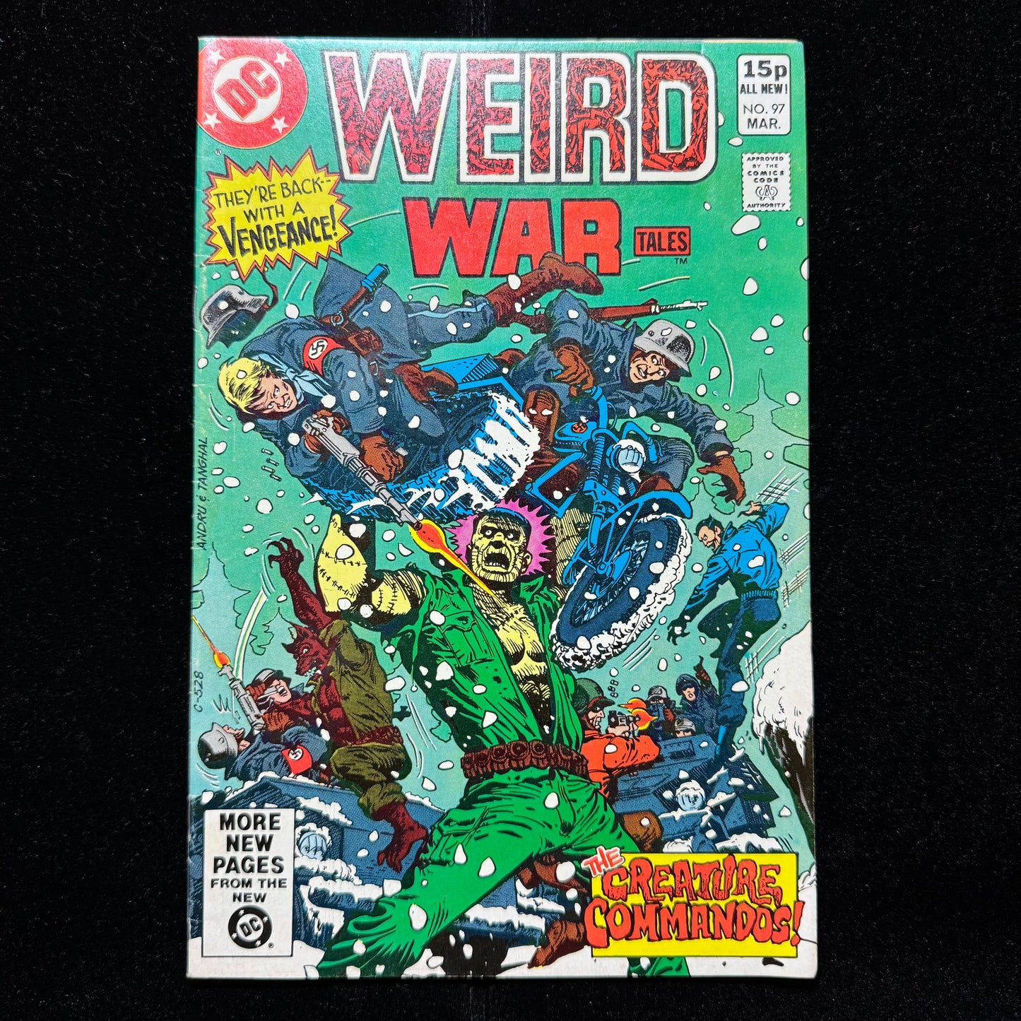 Weird War Tales 97 - 2nd App Of Creature Commandos - Bronze Age Dc Comics 1981