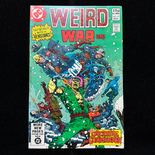 Weird War Tales 97 - 2nd App Of Creature Commandos - Bronze Age Dc Comics 1981