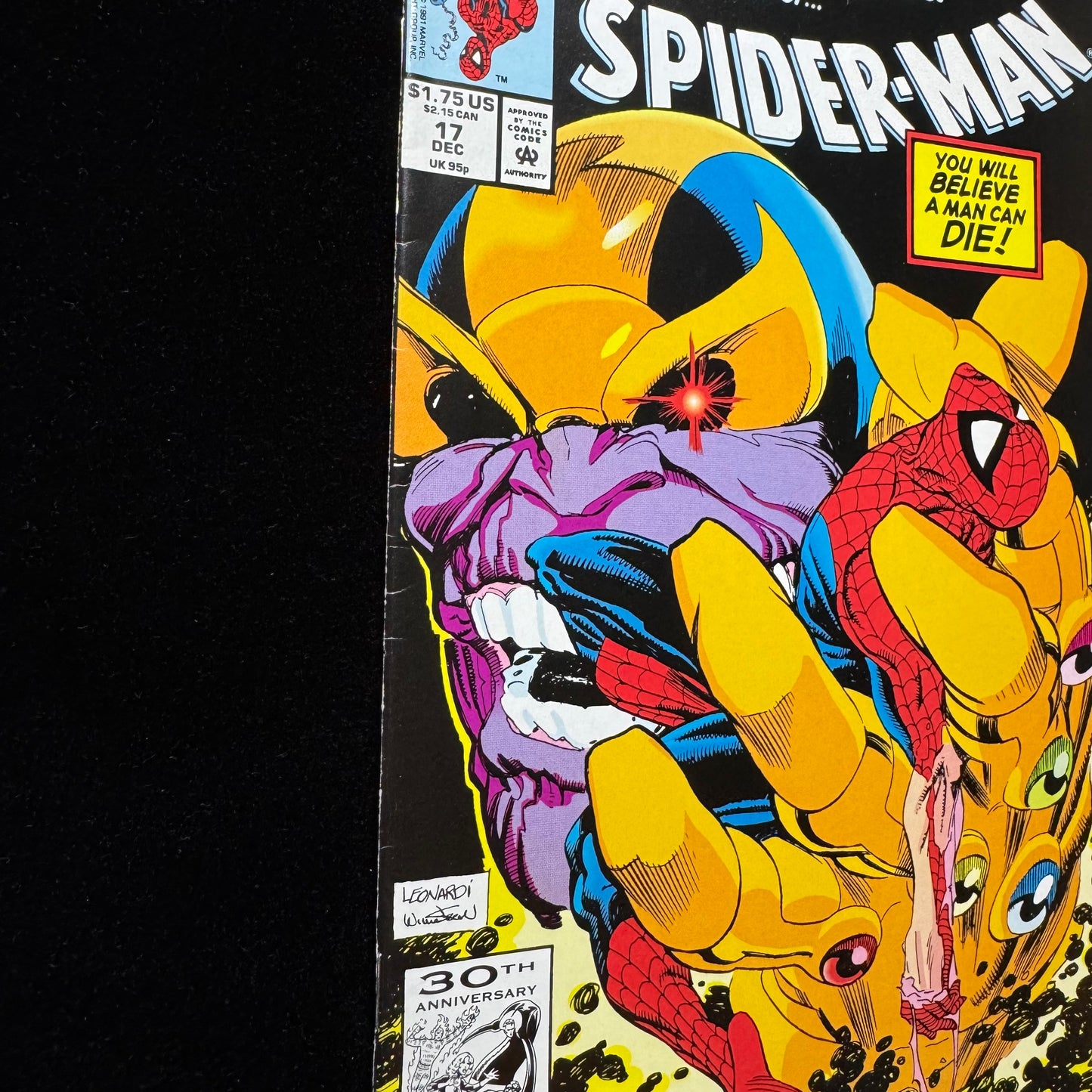 Spider-Man 17 - Thanos Cover - Copper Age Marvel Comics 1991
