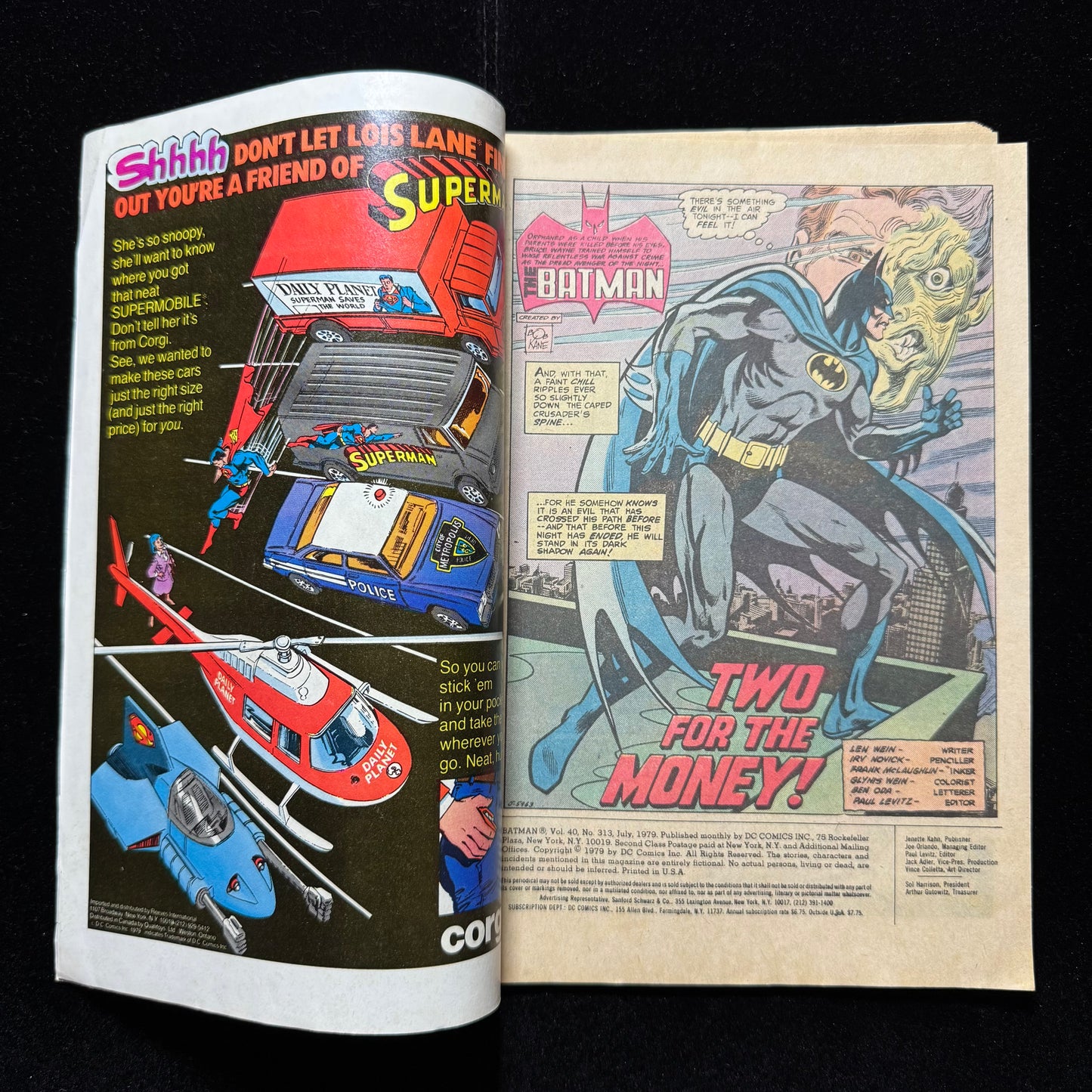 Batman 313 - 1st App Tim Fox, Batman & Catwoman 1st Kiss - Bronze Age Dc 1979