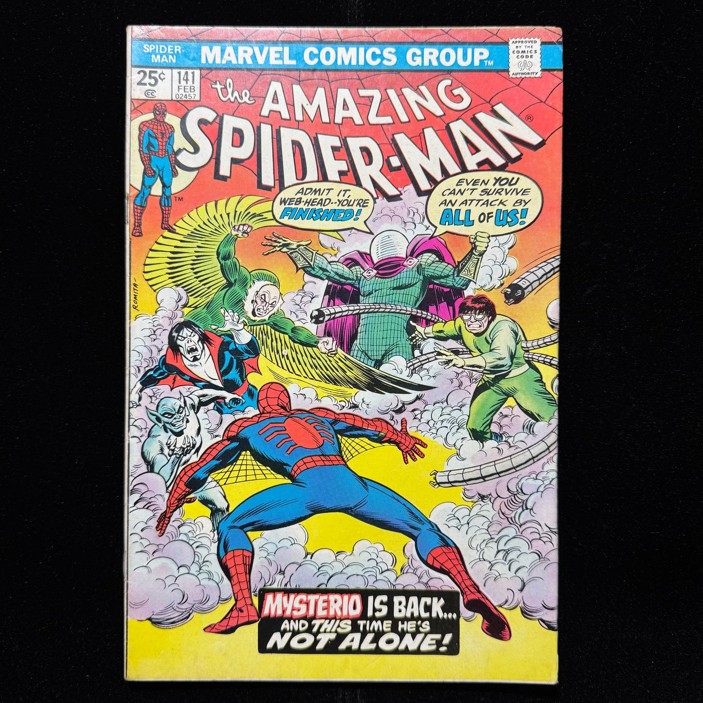 Amazing Spider-Man 141 - 1st App Of The 2nd Mysterio - Bronze Age Marvel 1975