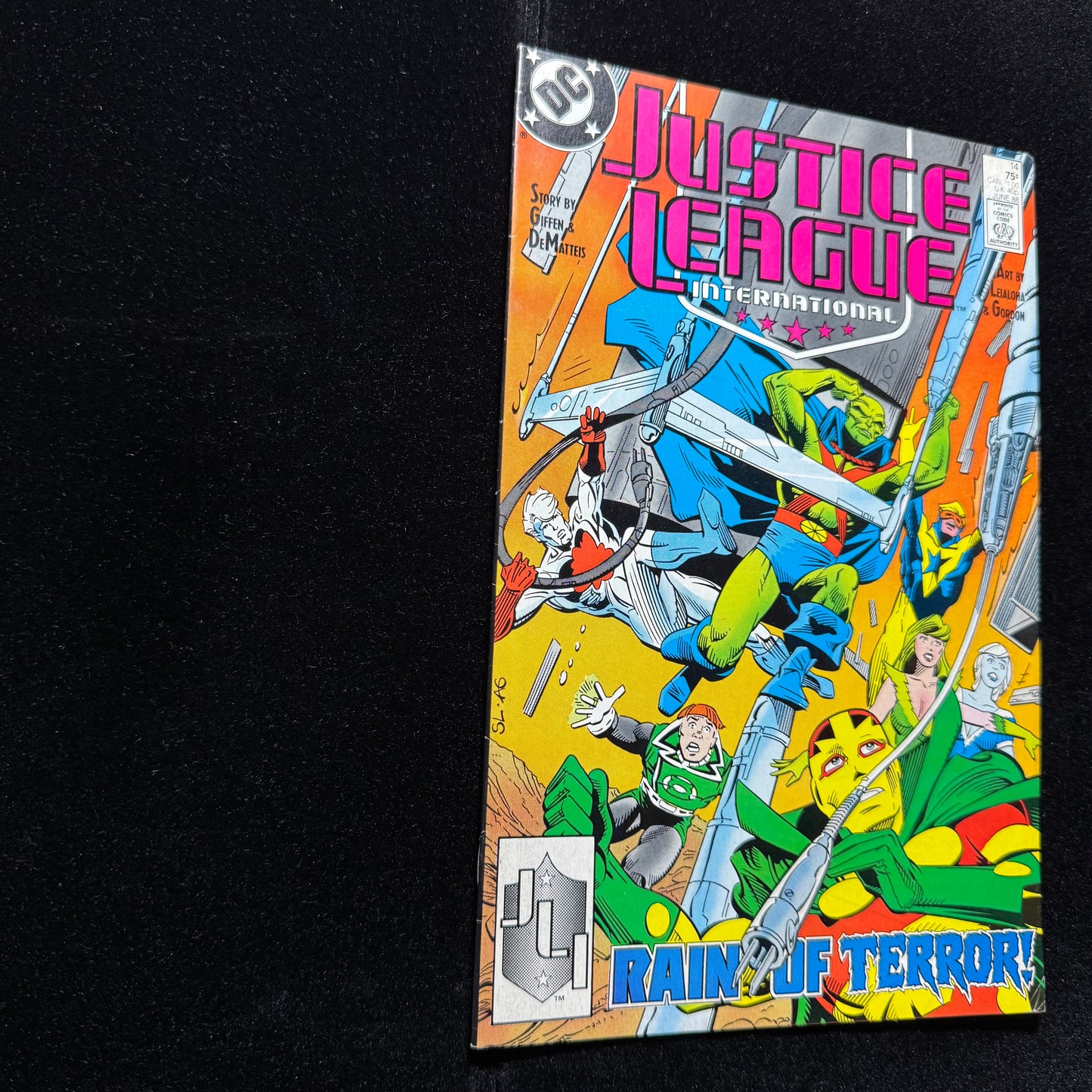 Justice League International 14 - 1st App Manga Khan And L-Ron - Copper Age 1988
