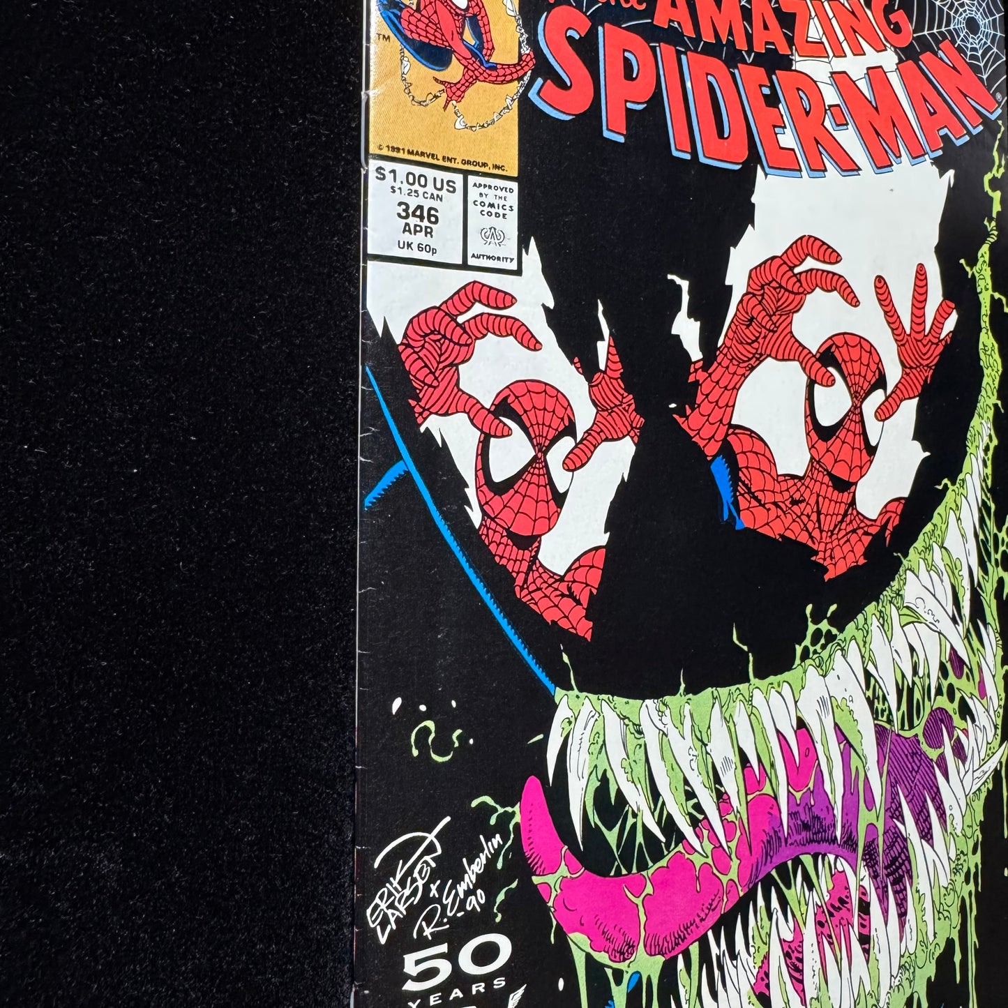 Amazing Spider-Man 346 - Iconic Cover By Erik Larsen - Copper Age Marvel 1991