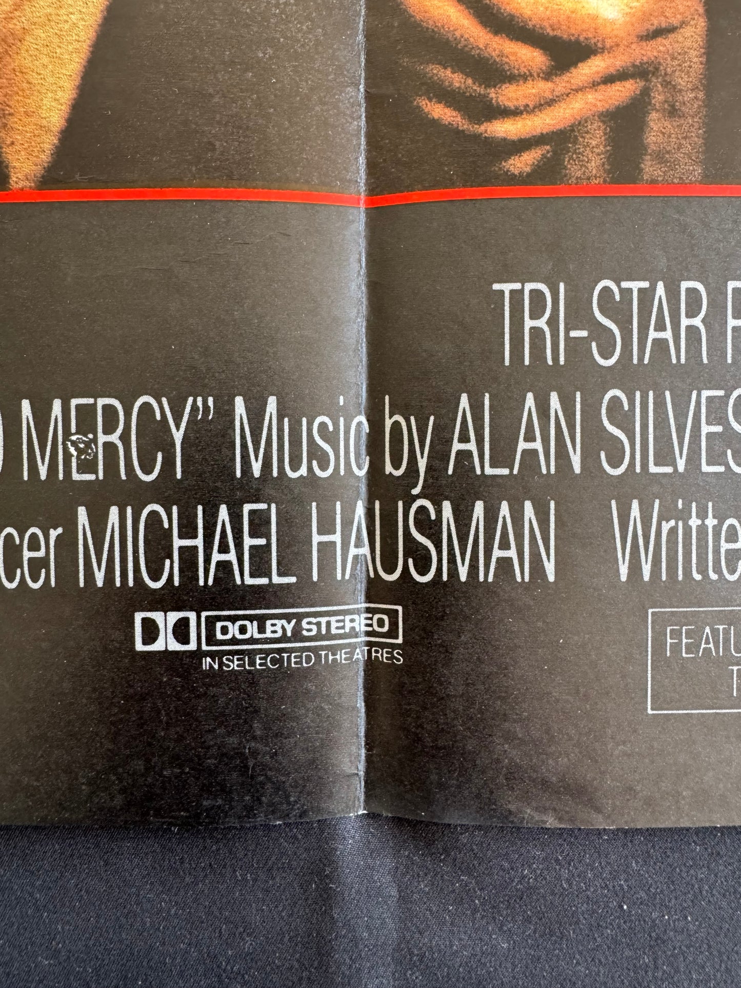 No Mercy 1986 - Original UK Quad Cinema Poster - Richard Gere - Folded